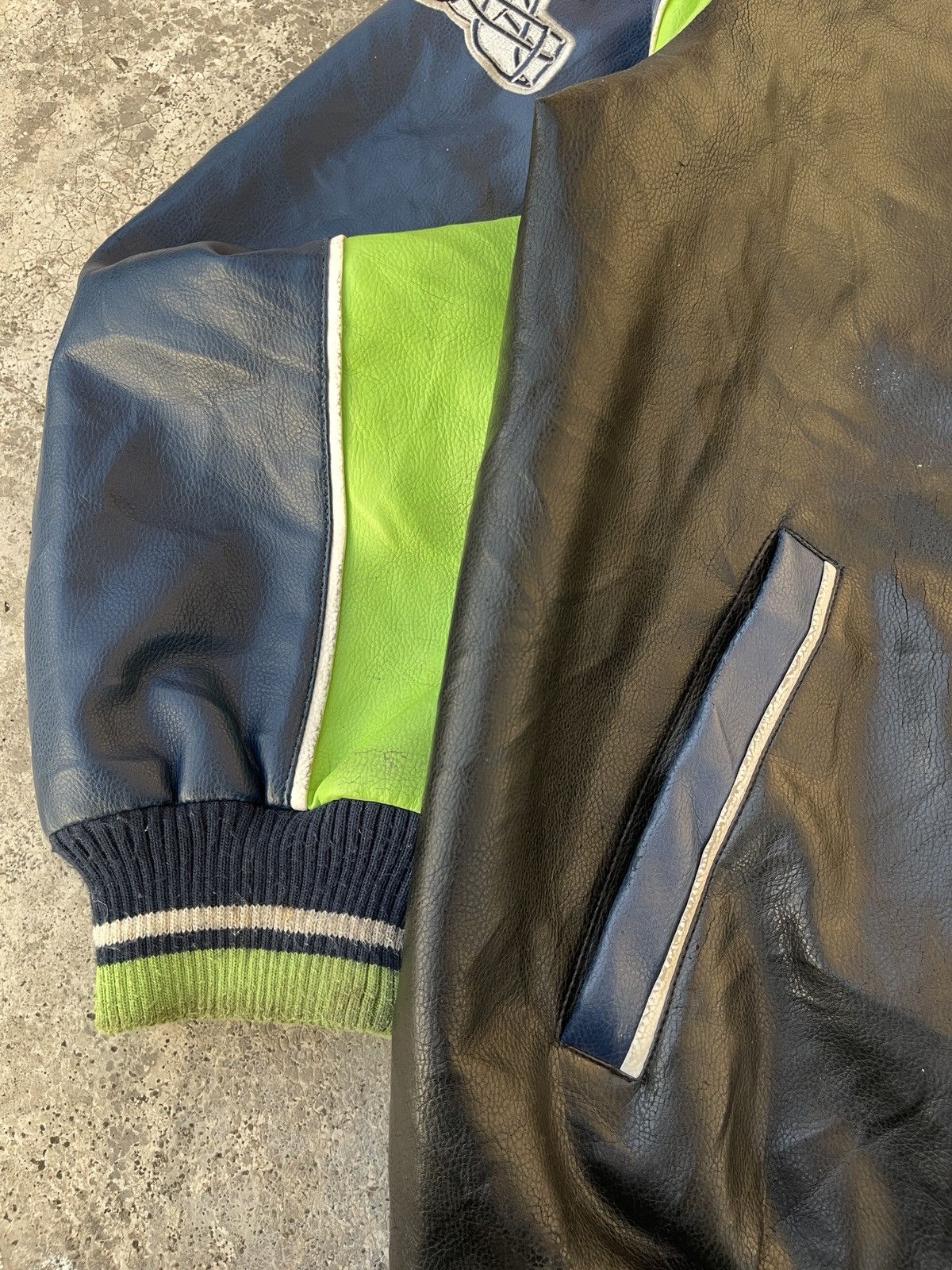 NFL Seattle Seahawks NFL Leather Man Varsity Jacket Size US XXL / EU 58 / 5 - 9 Thumbnail