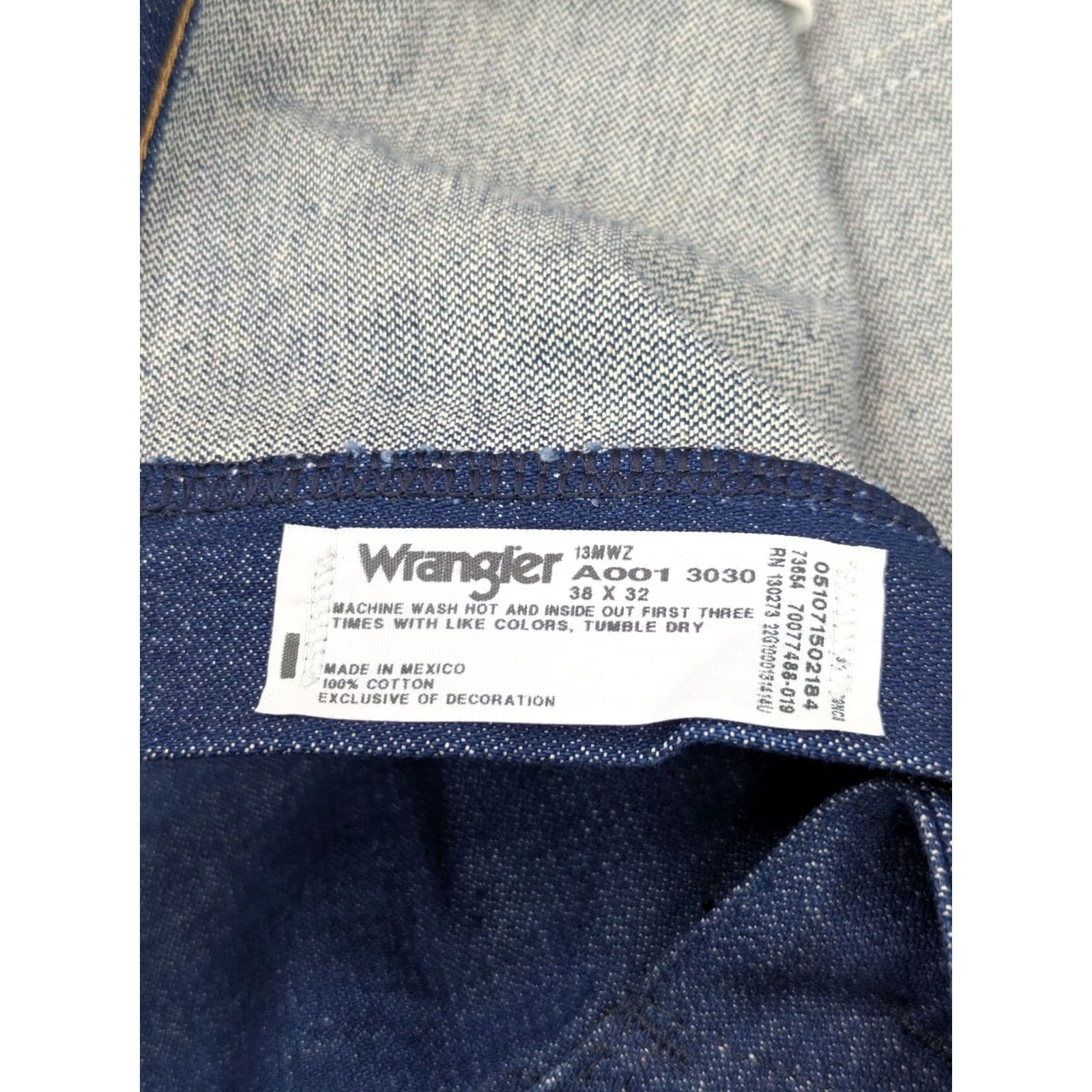 Wrangler Wrangler Cowboy Cut 13MWZ Original Blue Jeans Men 40x33 Indigo EUC Regular Straight Denim 100% Cotton Wrangler Cowboy Cut Jeans Mens Size US 40 / EU 56 - 7 Thumbnail