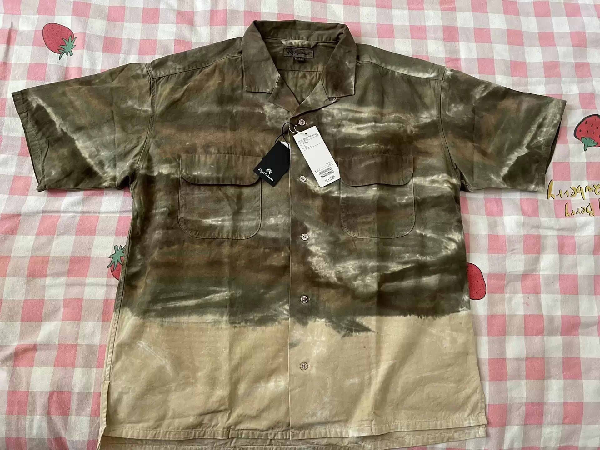 nigel cabourn tie-dye short sleeve shirt