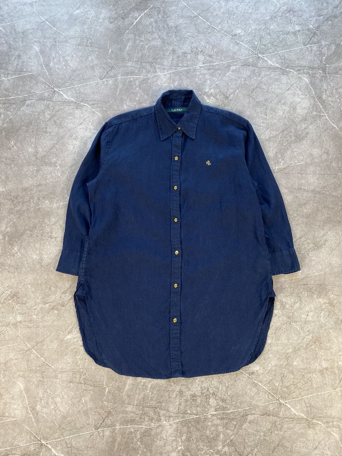 Lauren Ralph Lauren × Polo Ralph Lauren × Ralph Lauren Rare Lauren Ralph Lauren Green Label Blue Shirt Button Up Size S / US 4 / IT 40 - 2 Thumbnail