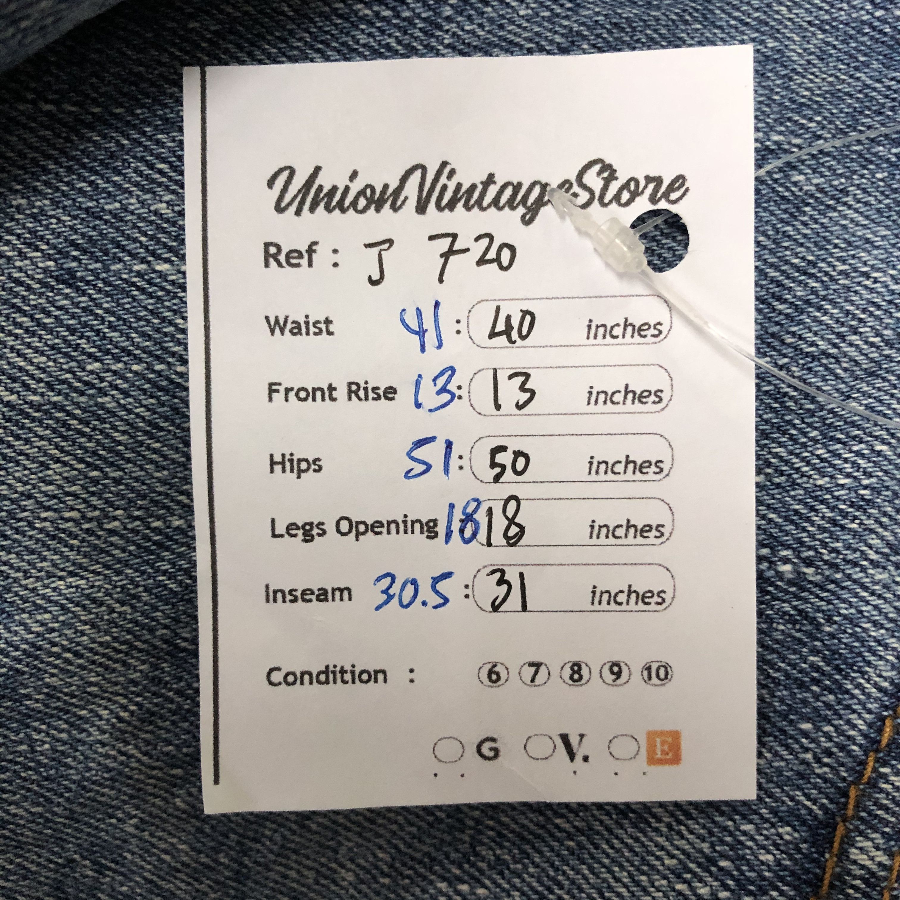 Levi's Vintage Levis 505 Jeans-J720 Size US 41 - 12 Thumbnail