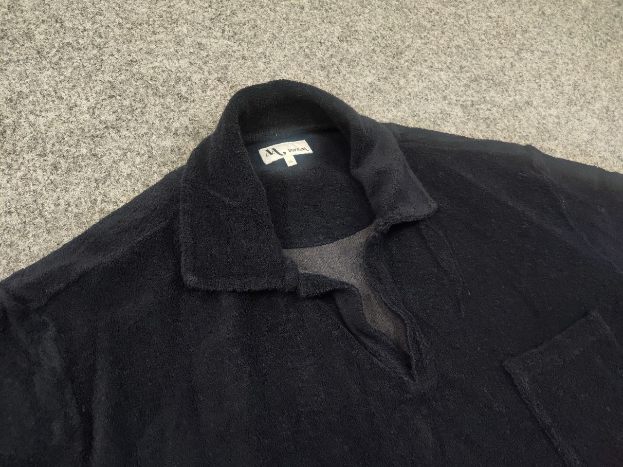 Doppiaa Doppiaa Italy Design Open Collar Navy terry cloth Polo Shirt Size US XL / EU 56 / 4 - 9 Thumbnail