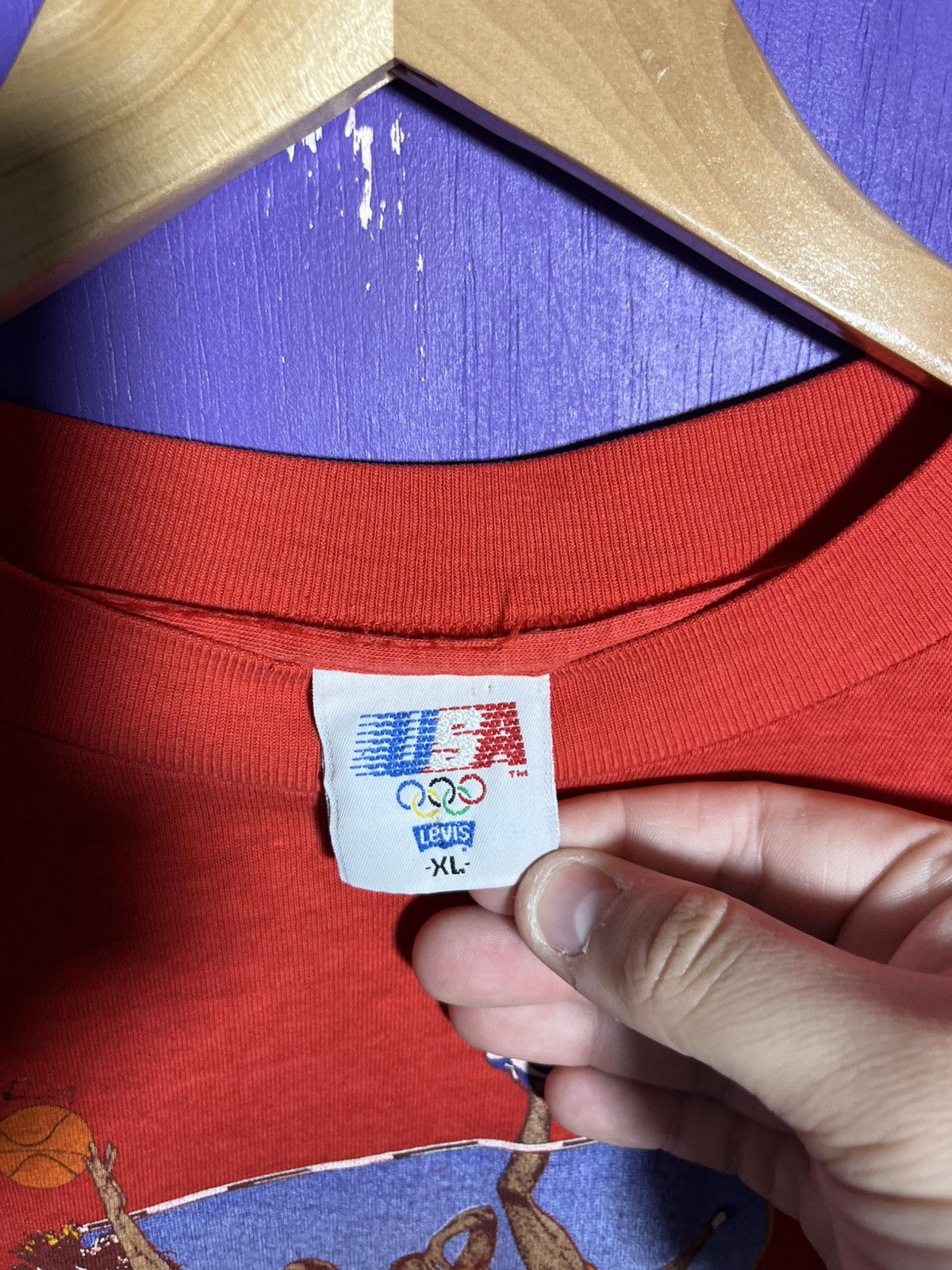 Levi's × USA Olympics × Vintage Vintage Levis 1984 Olympics games long-sleeve t-shirt Size US L / EU 52-54 / 3 - 4 Thumbnail