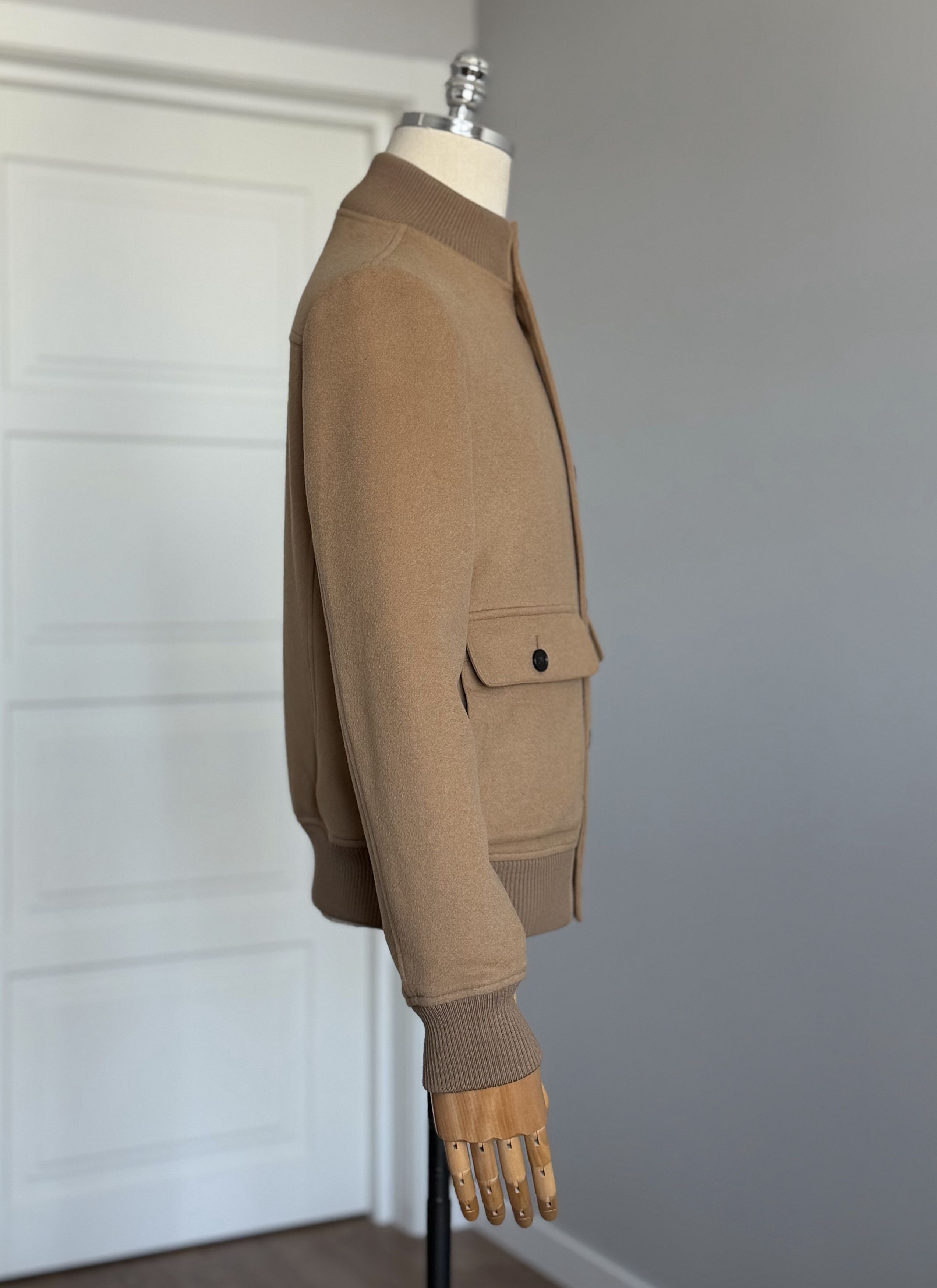 Suitsupply SUITSUPPLY Pure Wool Bomber Jacket Camel Size M Luxury Brand Size US M / EU 48-50 / 2 - 10 Thumbnail