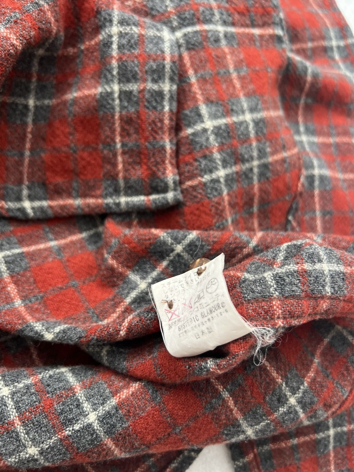 Hysteric Glamour 00's HYSTERIC GLAMOUR HEAVY WOOL FLANNEL CHECK TIMBER SHIRT Size US M / EU 48-50 / 2 - 9 Thumbnail