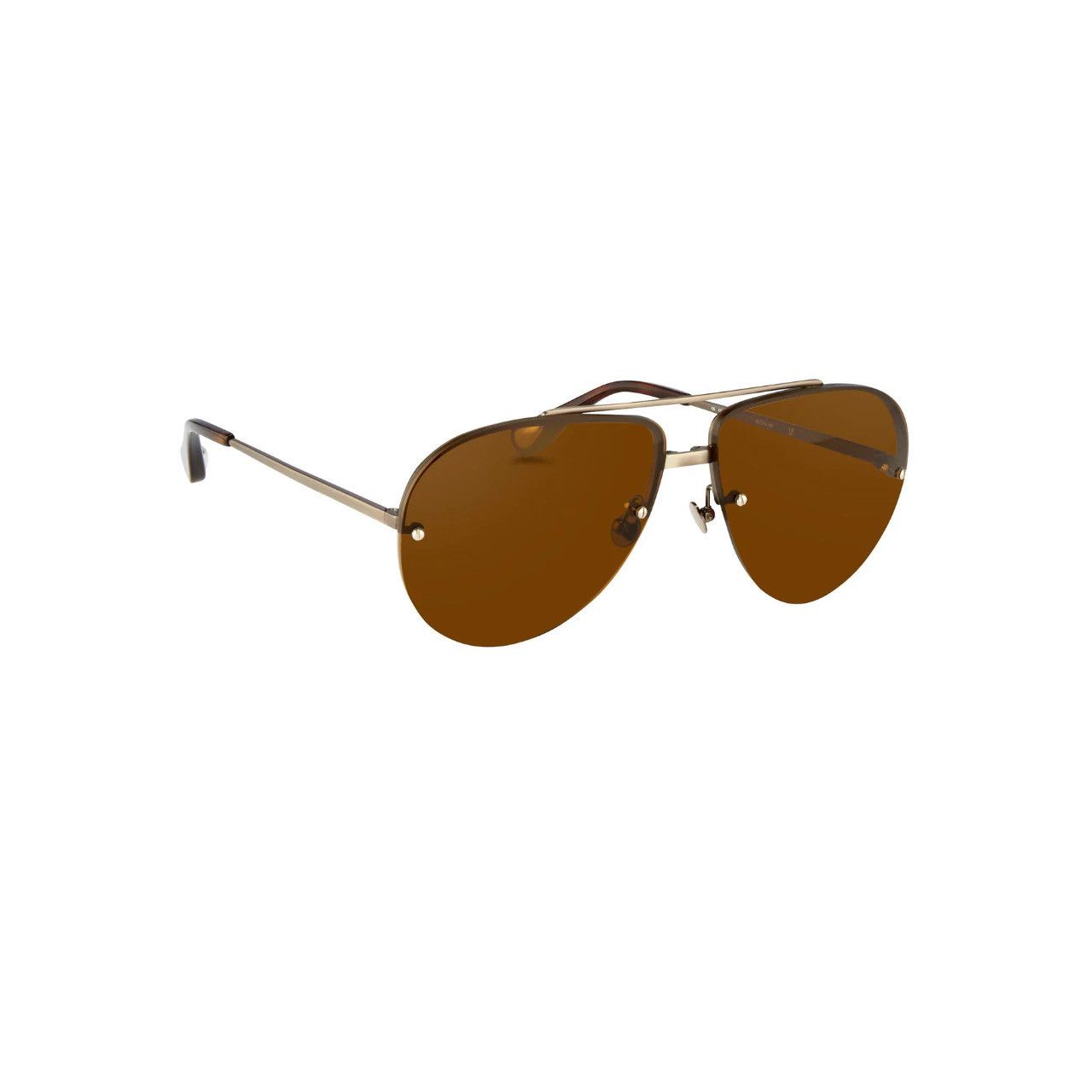 Ann Demeulemeester Ann Demeulemeester Sunglasses White Gold and Brown Size ONE SIZE - 1 Thumbnail