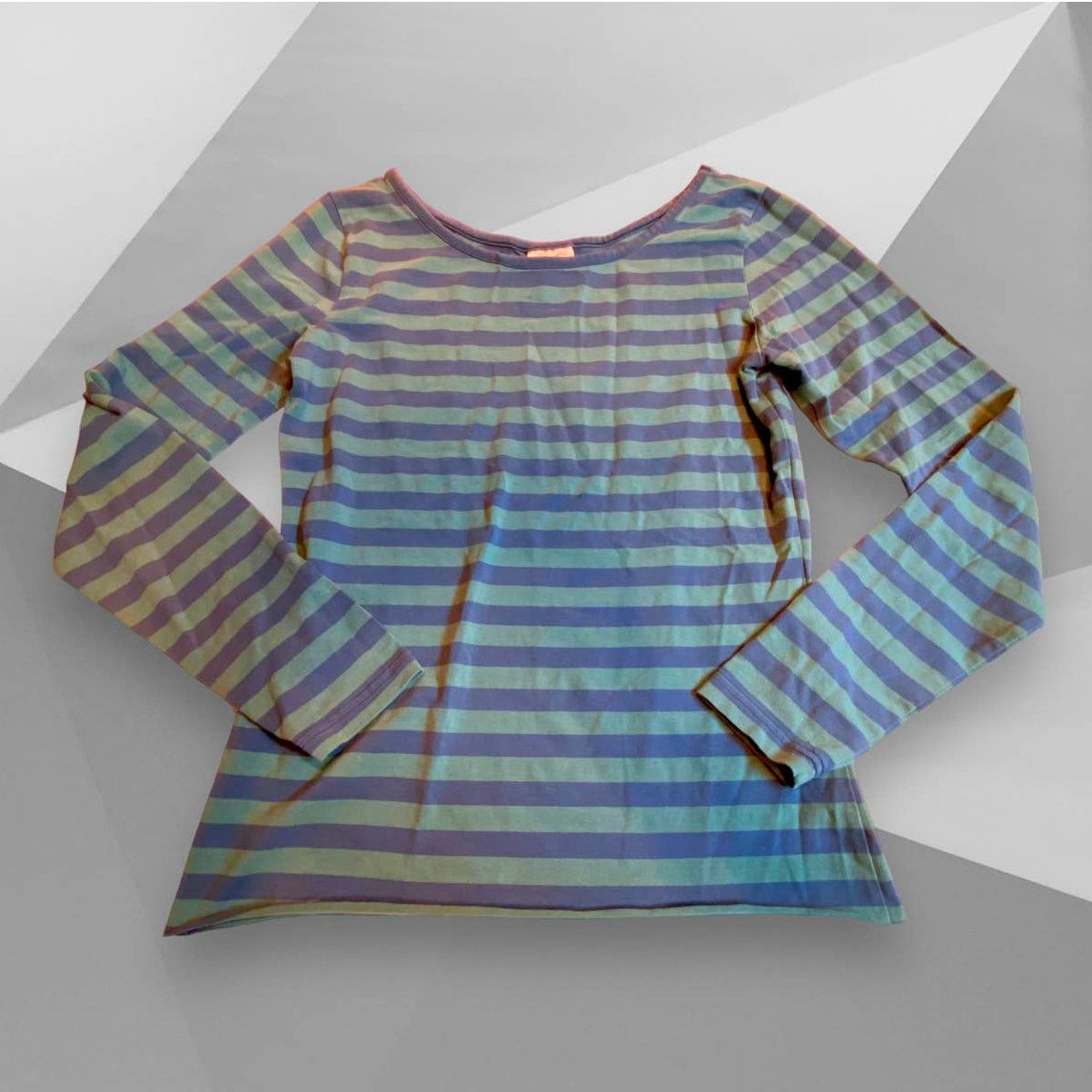 Jane's Addiction Matilda Jane Teal Blue Striped Long Sleeve T-Shirt Size M Size M / US 6-8 / IT 42-44 - 1 Thumbnail