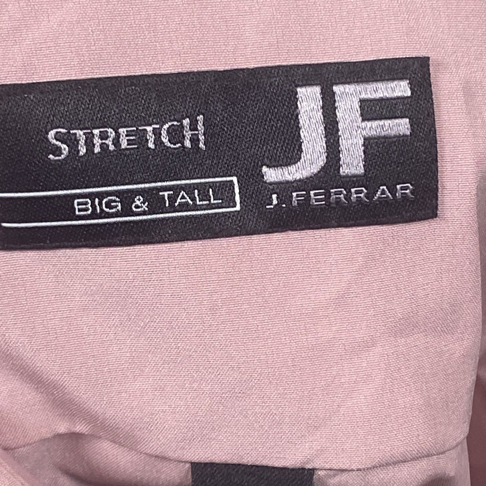 J Ferrar JF J. Ferrar Stretch Dress Shirt Men’s 1XLT Light Pink Size US XL / EU 56 / 4 - 4 Thumbnail