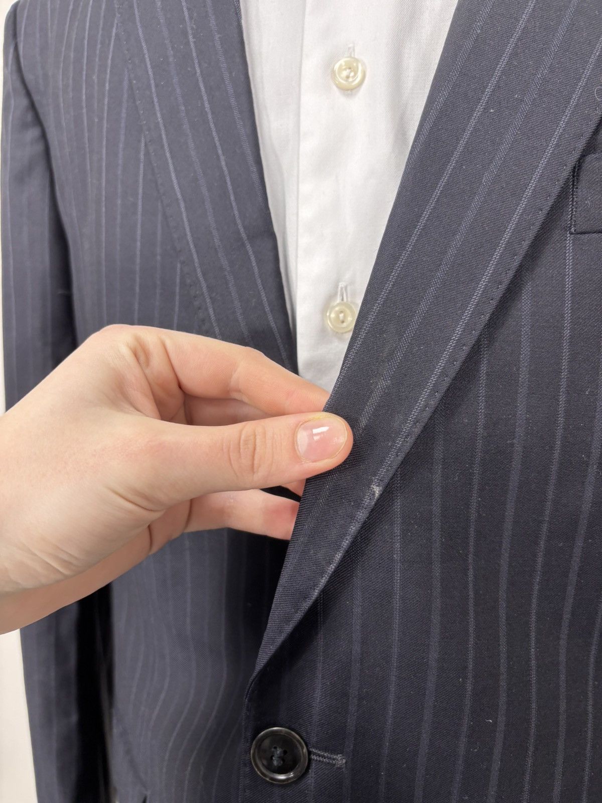 Hugo Boss Hugo Boss Selection Men’s 2-Piece Navy Striped Wool Suit Size 42R - 4 Thumbnail