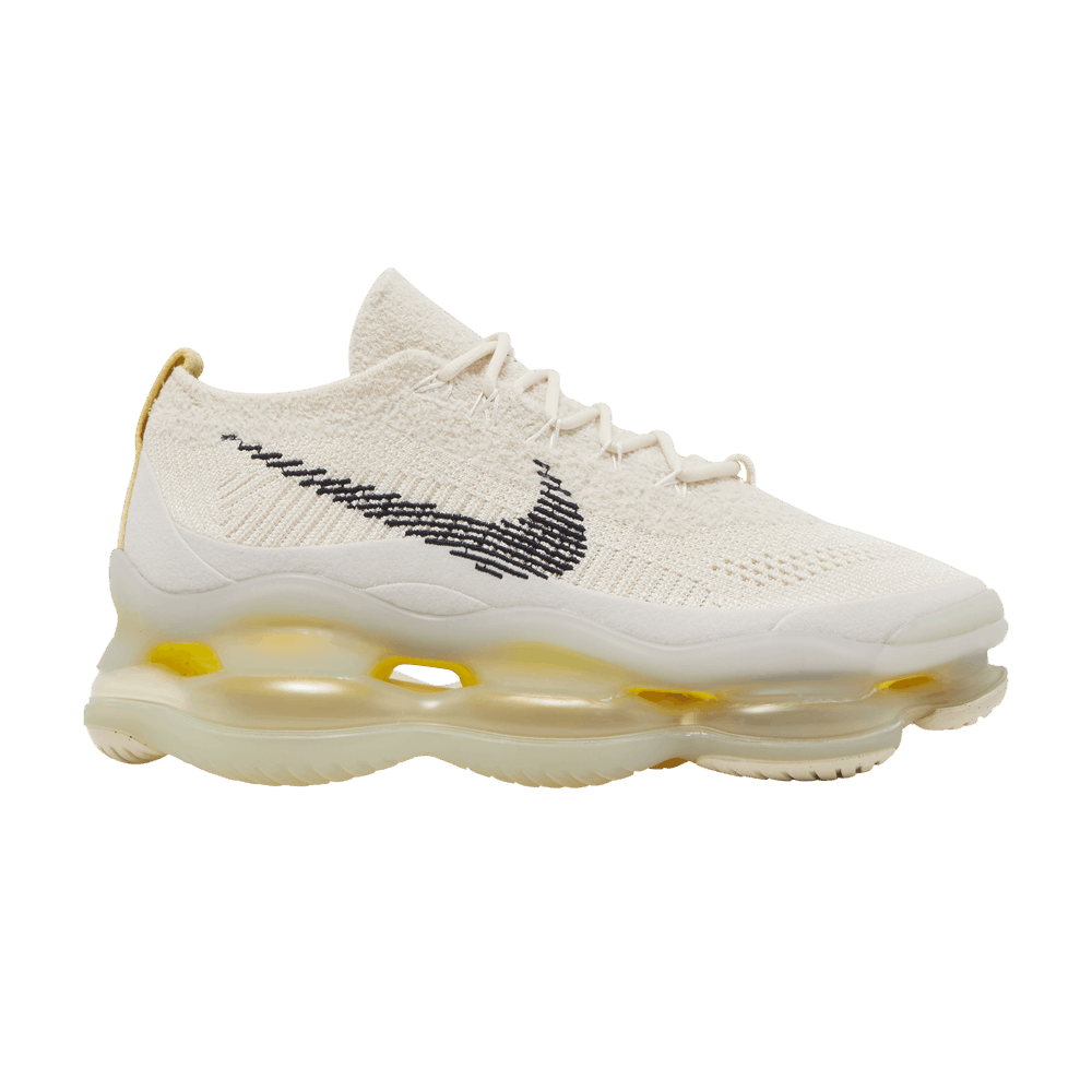 image of Nike Air Max Scorpion Flyknit Lemon Wash Shoes in Cream, Men's (Size 12)