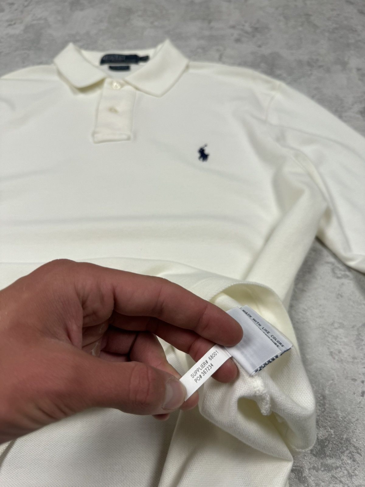 Polo Ralph Lauren Vintage Polo Ralph Lauren White Rugby Long Sleeve Y2K Size L Size US L / EU 52-54 / 3 - 12 Thumbnail
