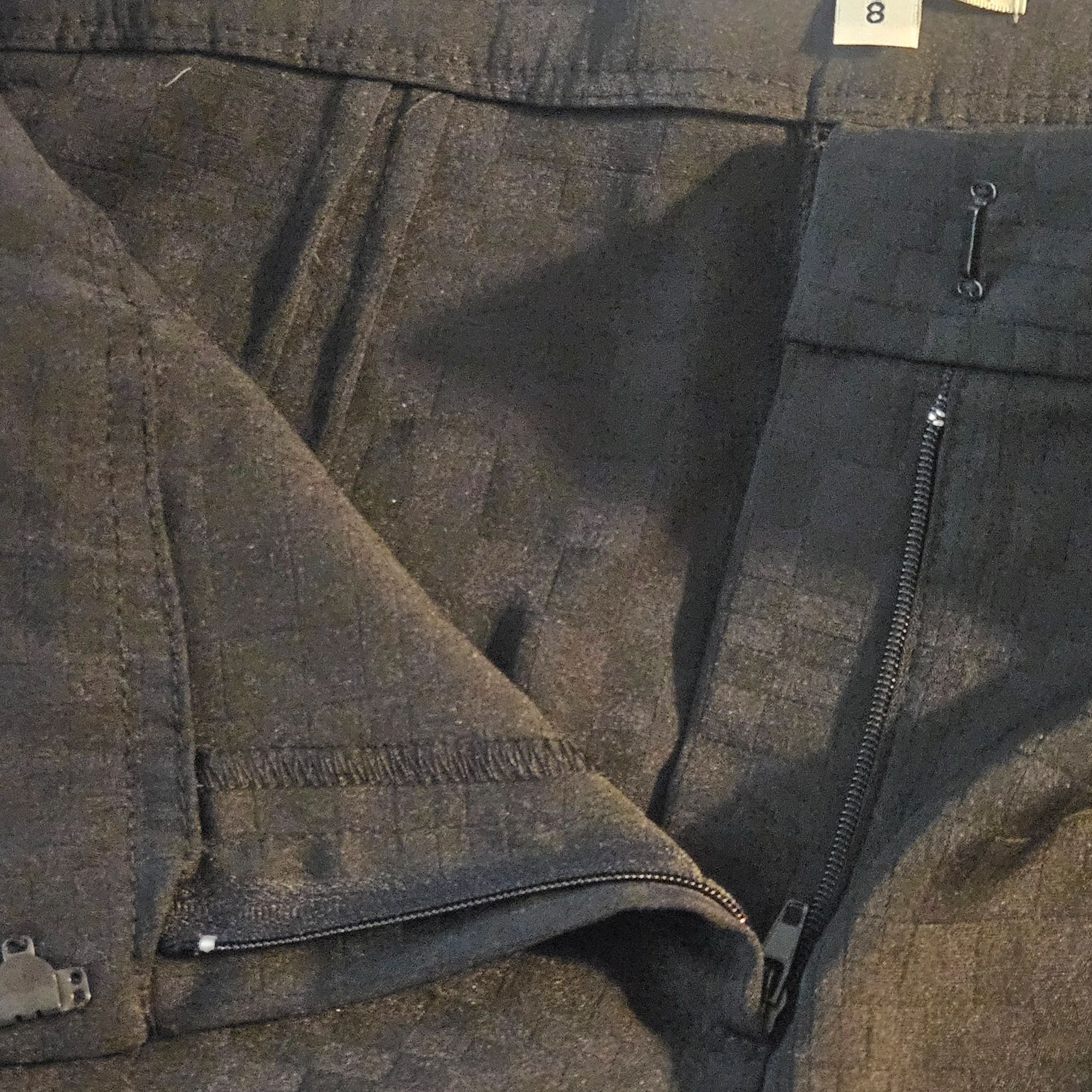 Other Alberto Makali Womens Black Textured Checkered Pants Size 8 Size 30" / US 8 / IT 44 - 9 Thumbnail