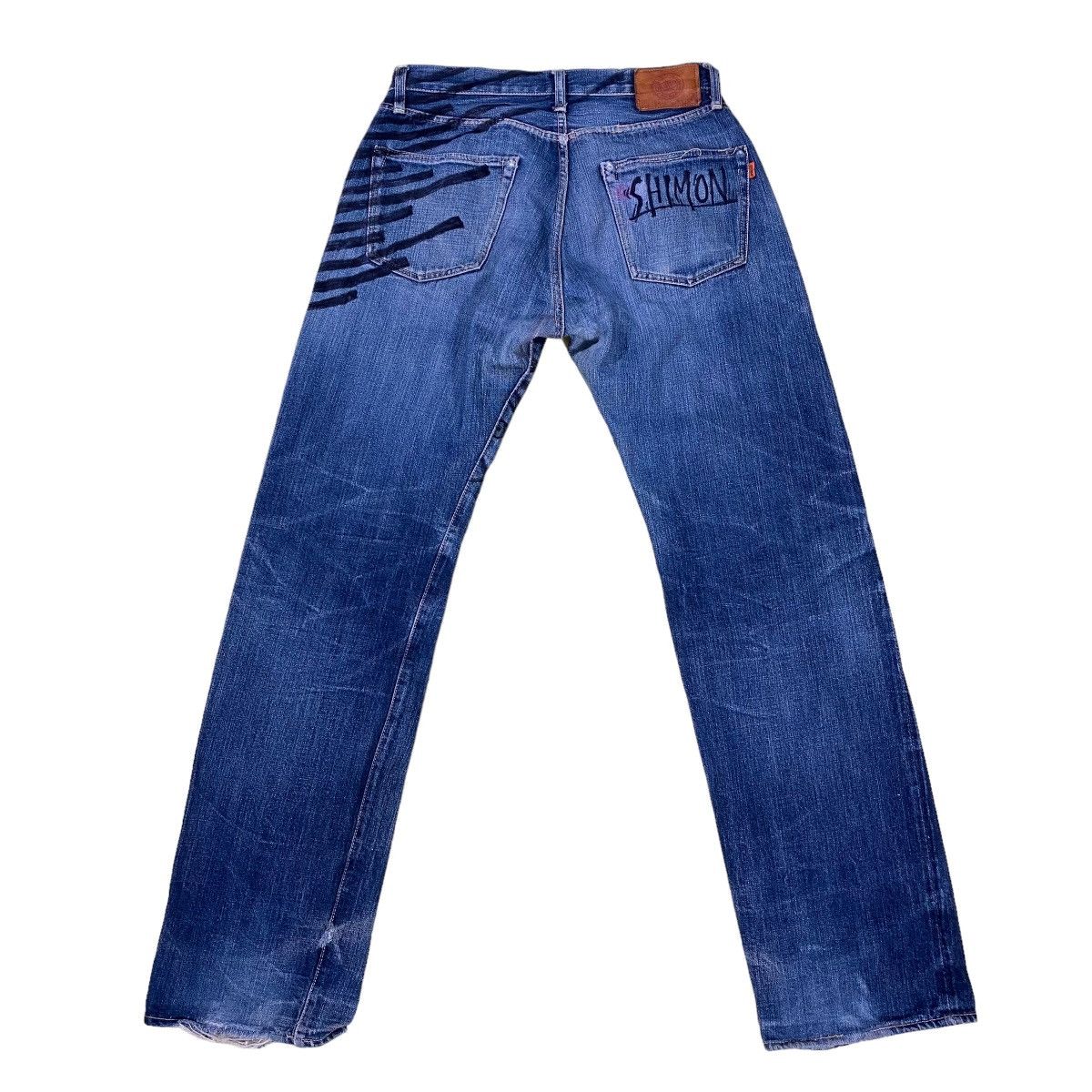 If Six Was Nine × Le Grande Bleu (L.G.B.) × OMNIGOD Omnigod Selvedge Jeans Doodle Design Size US 32 / EU 48 - 12 Thumbnail