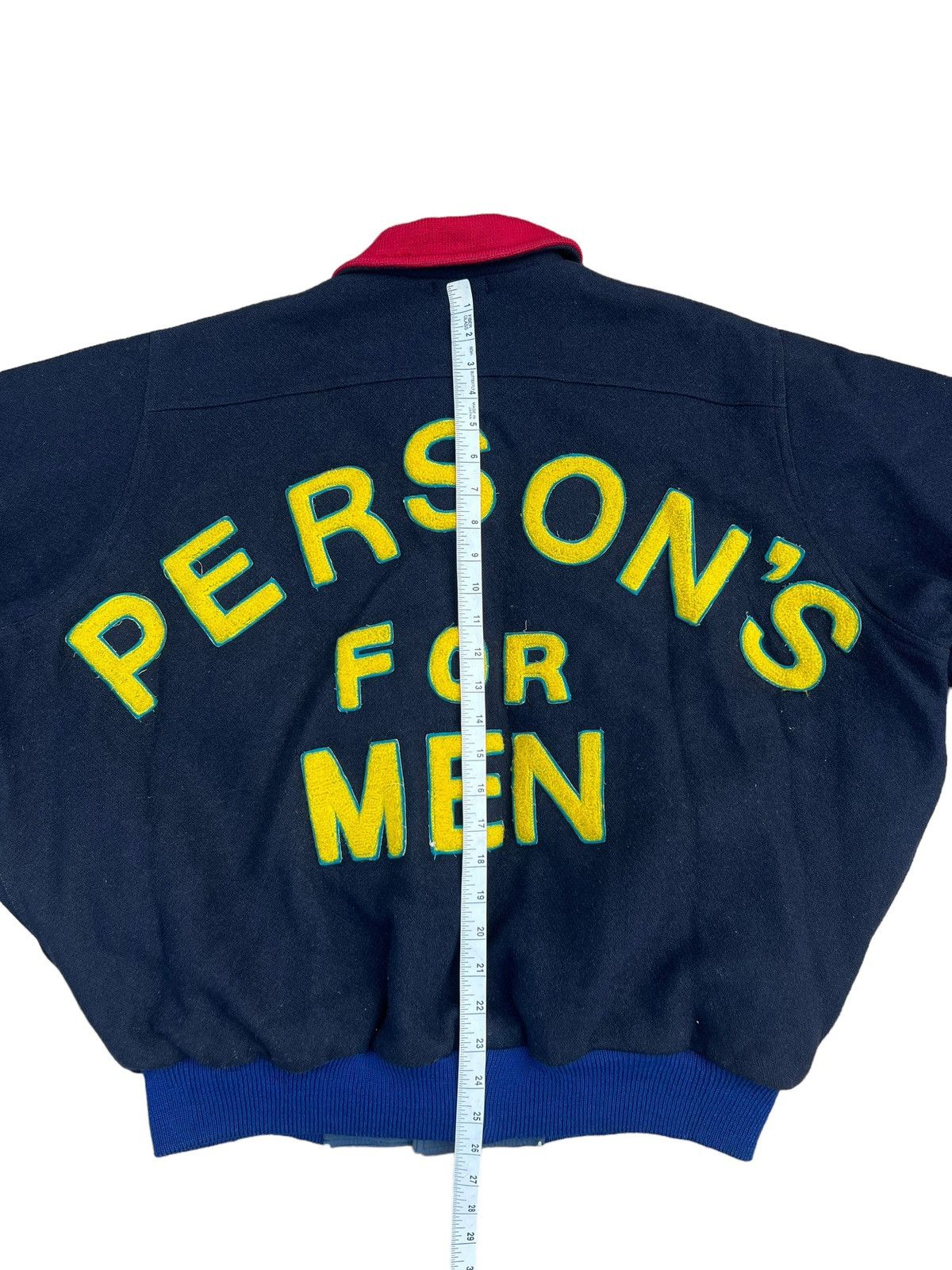 PERSON'S 80s Person’s Japan Spell Out Varsity Oversize Bomber Wool Size US XL / EU 56 / 4 - 5 Thumbnail