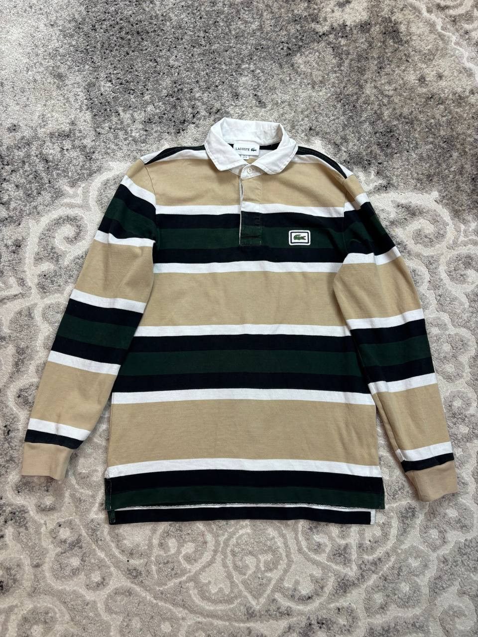 Lacoste Lacoste Long Sleeve Rugby XS. Beige/Green/Black. Mint Cond Size US XS / EU 42 / 0 - 4 Thumbnail