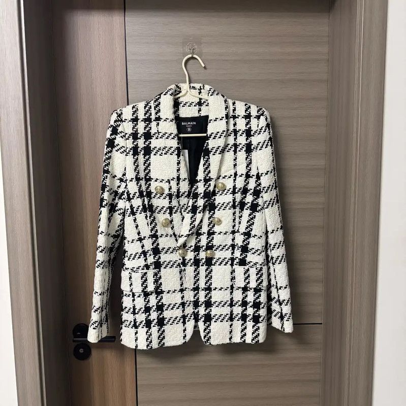 Balmain Multi-Color Wool Blend Women's Jacket 0089