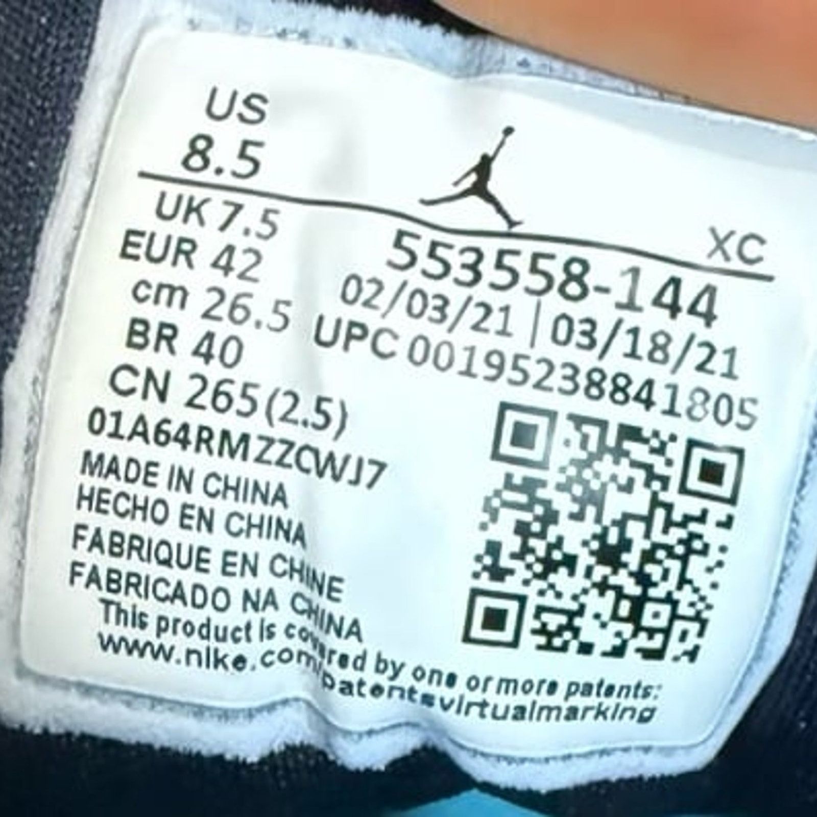 Jordan Brand Jordan 1 Low UNC Powder Blue Size US 8.5 / EU 41-42 - 9 Thumbnail