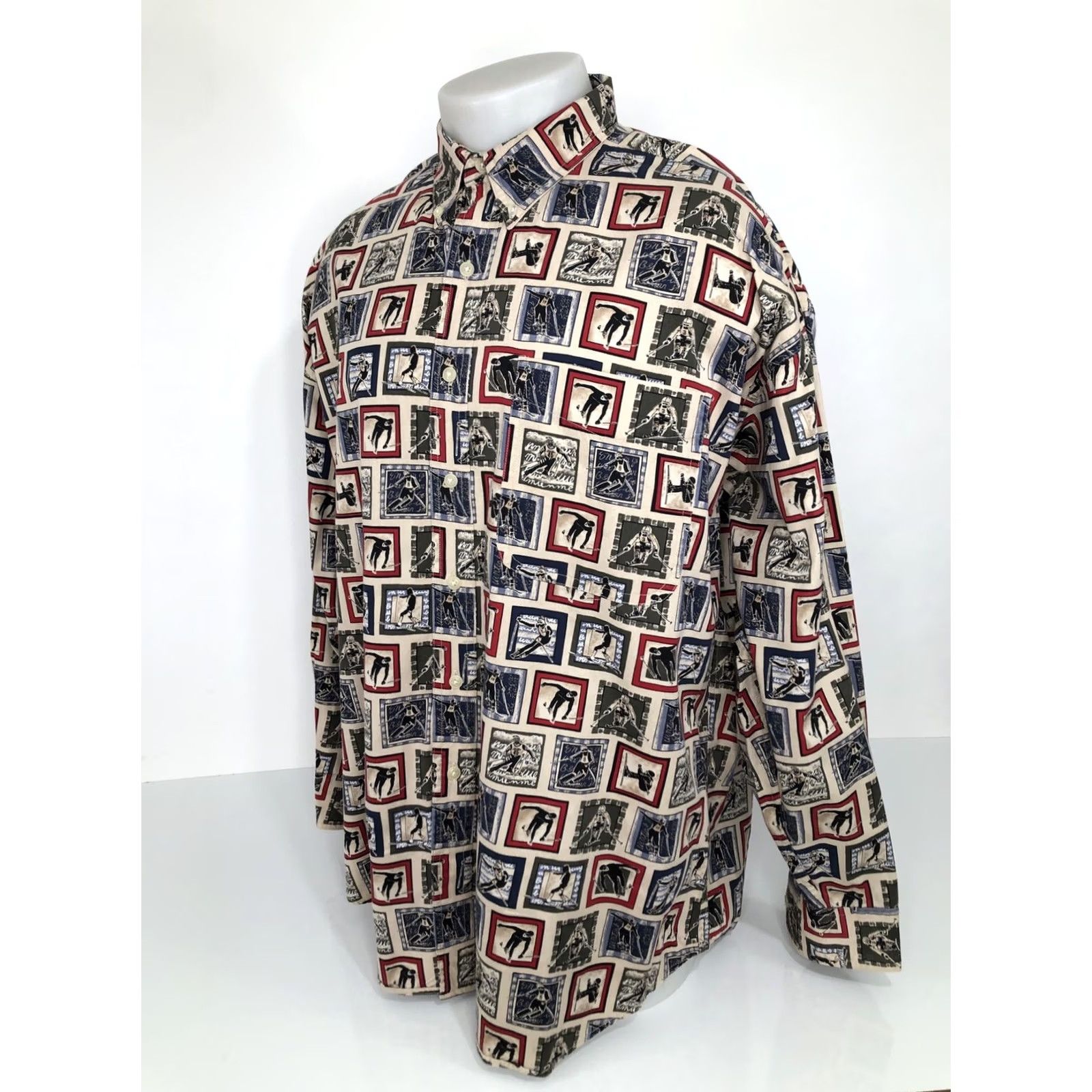 Ralph Lauren Ralph Lauren CHAPS Vintage Downhill Olympic SKI XL/2X Button-Up Shirt Size US XL / EU 56 / 4 - 4 Thumbnail