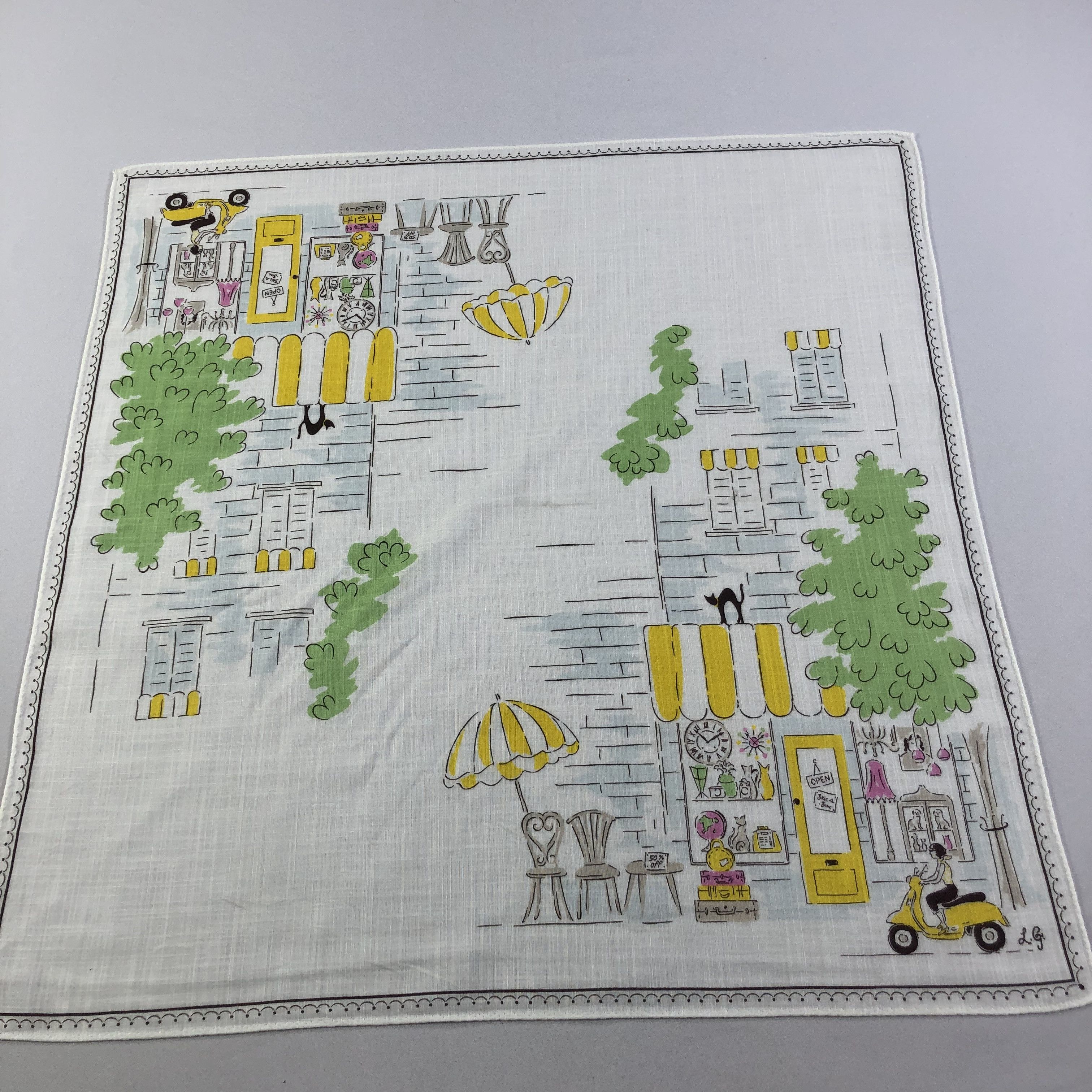 Vintage Lulu Guinness Handkerchief Neckerchief Bandana H1752 Size ONE SIZE - 2 Thumbnail