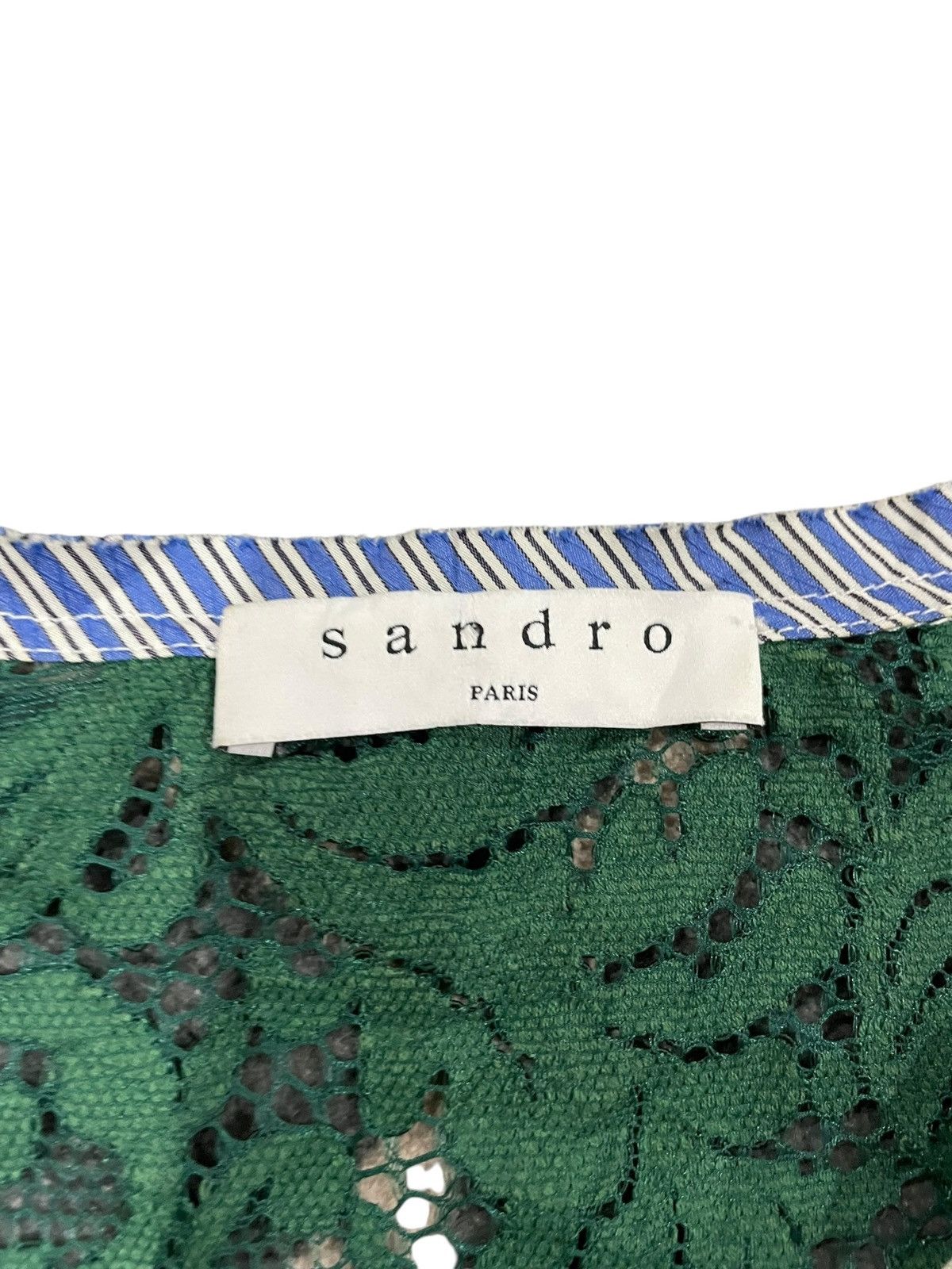 Designer Sandro Lace Emerald Shirts Size S / US 4 / IT 40 - 12 Thumbnail