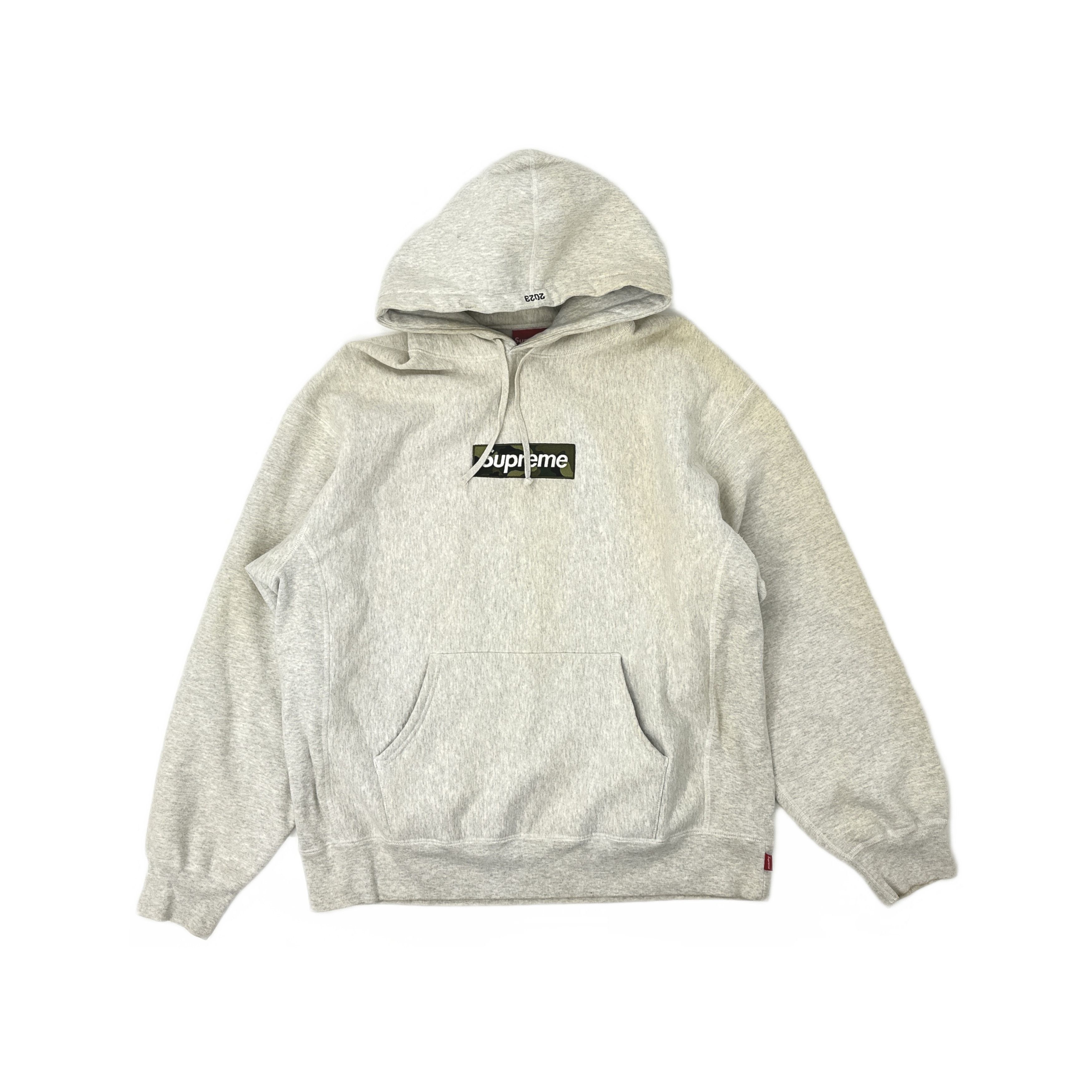 Supreme Supreme Box Logo Hooded Sweatshirt FW17 Grey Orange XL