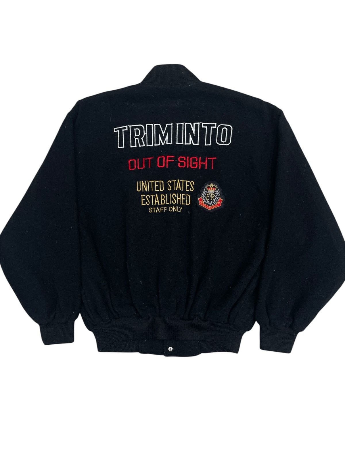 Japanese Brand × Vintage Triminto Staff Only Varsity Jacket – Embroidered Back Design Size US M / EU 48-50 / 2 - 1 Thumbnail