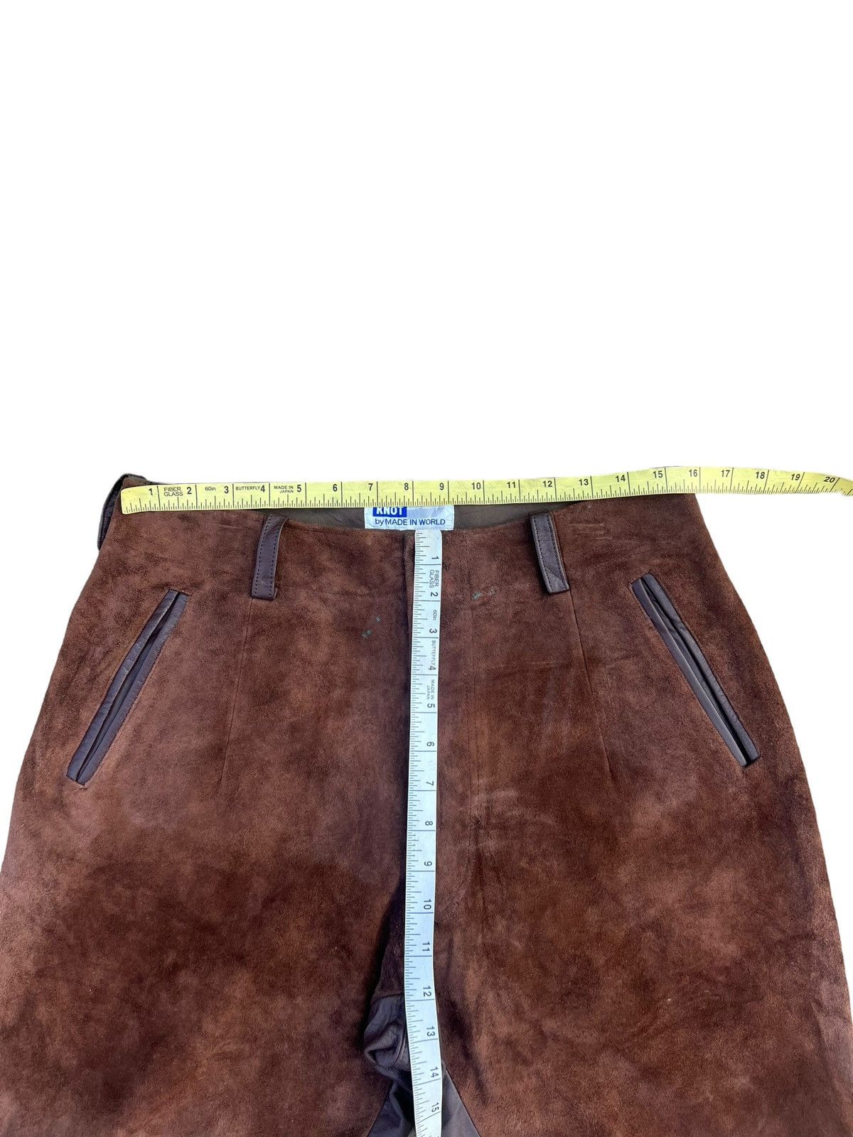 Leather Vintage KNOT Japan Hybrid Suede Calf Leather Short Pant Size US 31 - 2 Thumbnail