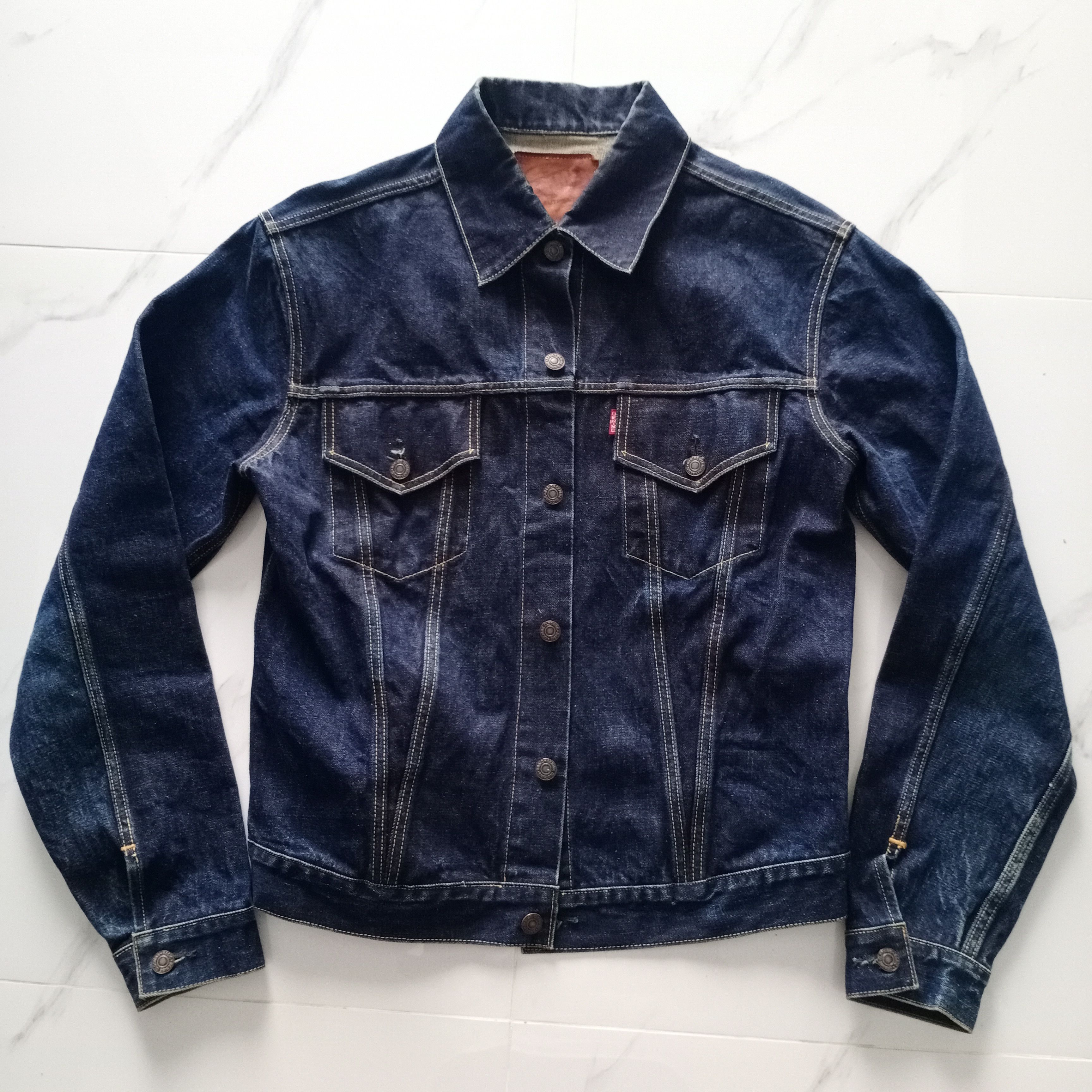 Denime × Japanese Brand Vintage Denime Lot 557 Japan Jeans Jacket Levis LVC 90 Big E Size US L / EU 52-54 / 3 - 2 Thumbnail