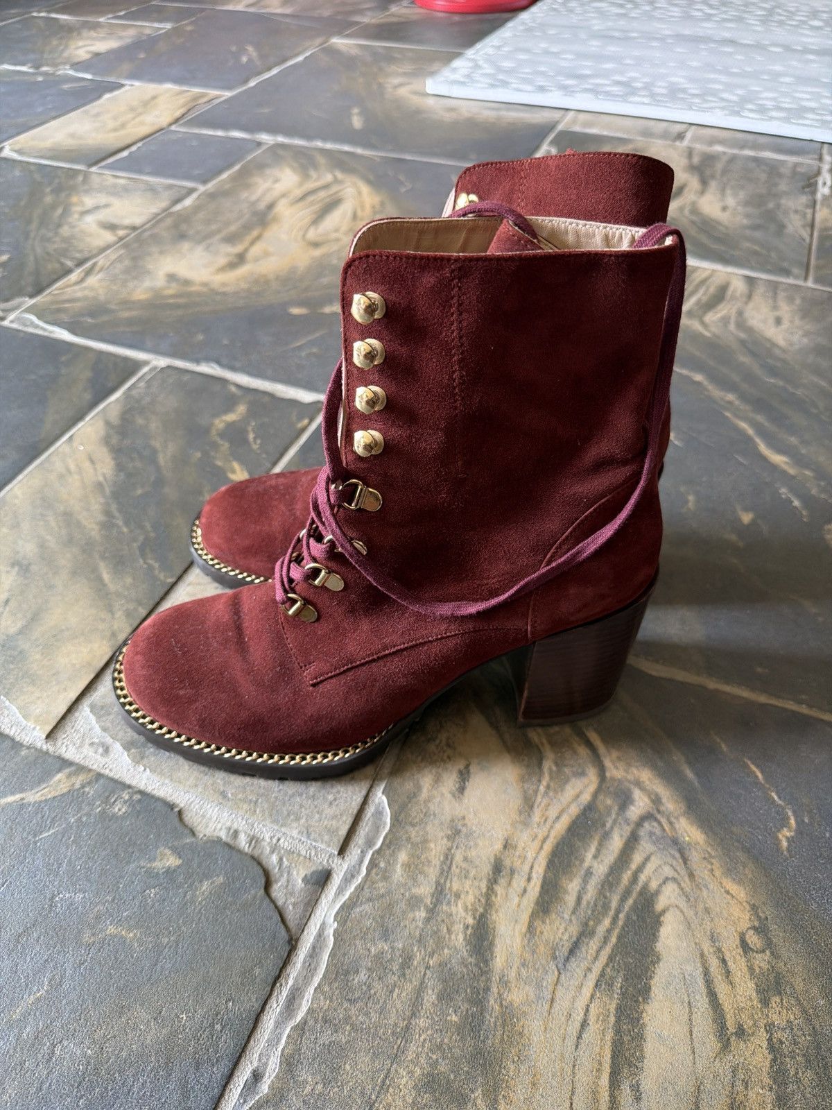Stuart Weitzman Stuart Weitzman Red Boots Size US 8.5 / IT 38.5 - 1 Thumbnail