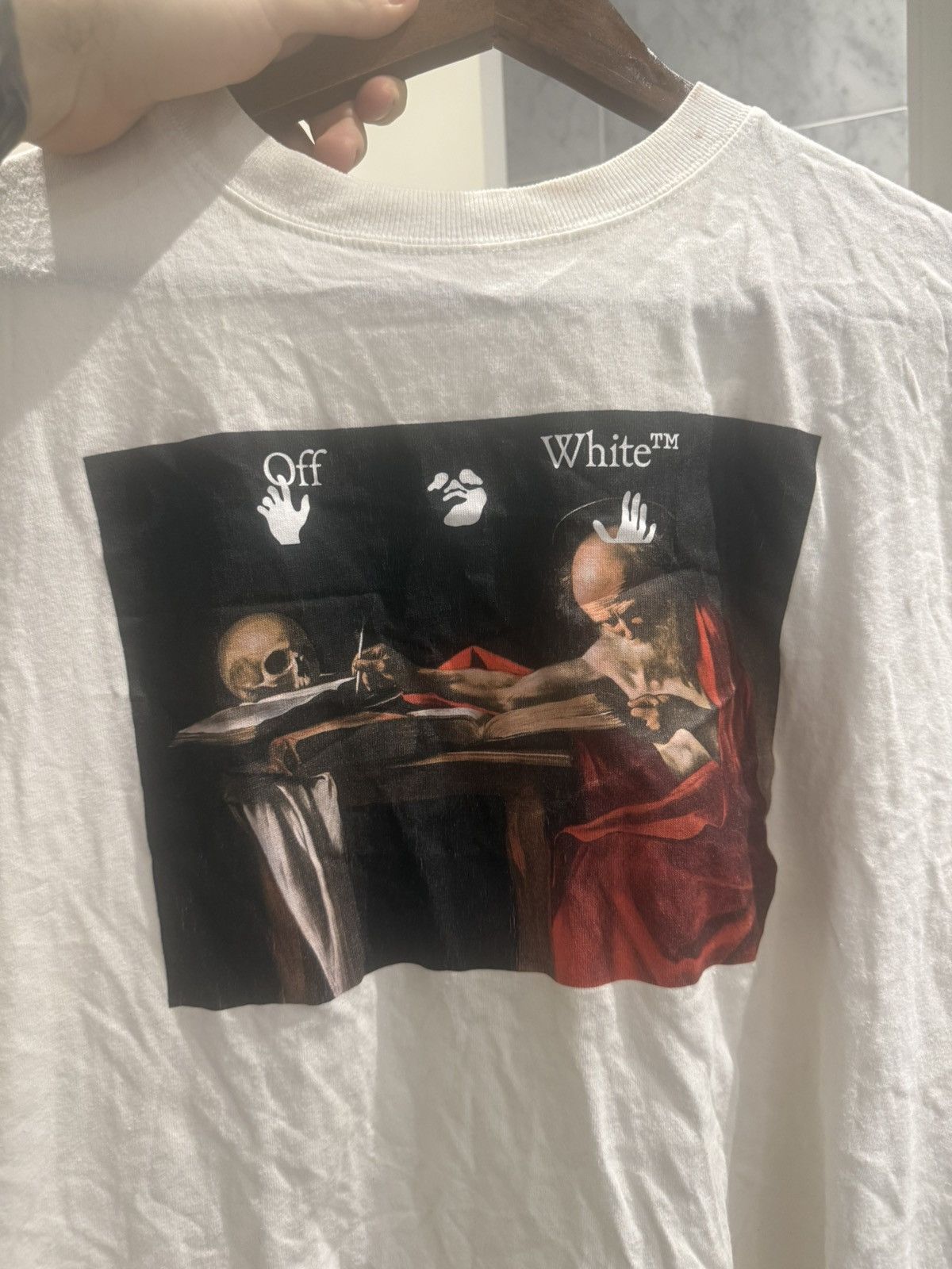 Off-White Offwhite Caravaggio Tee Size US XXS / EU 40 - 4 Thumbnail