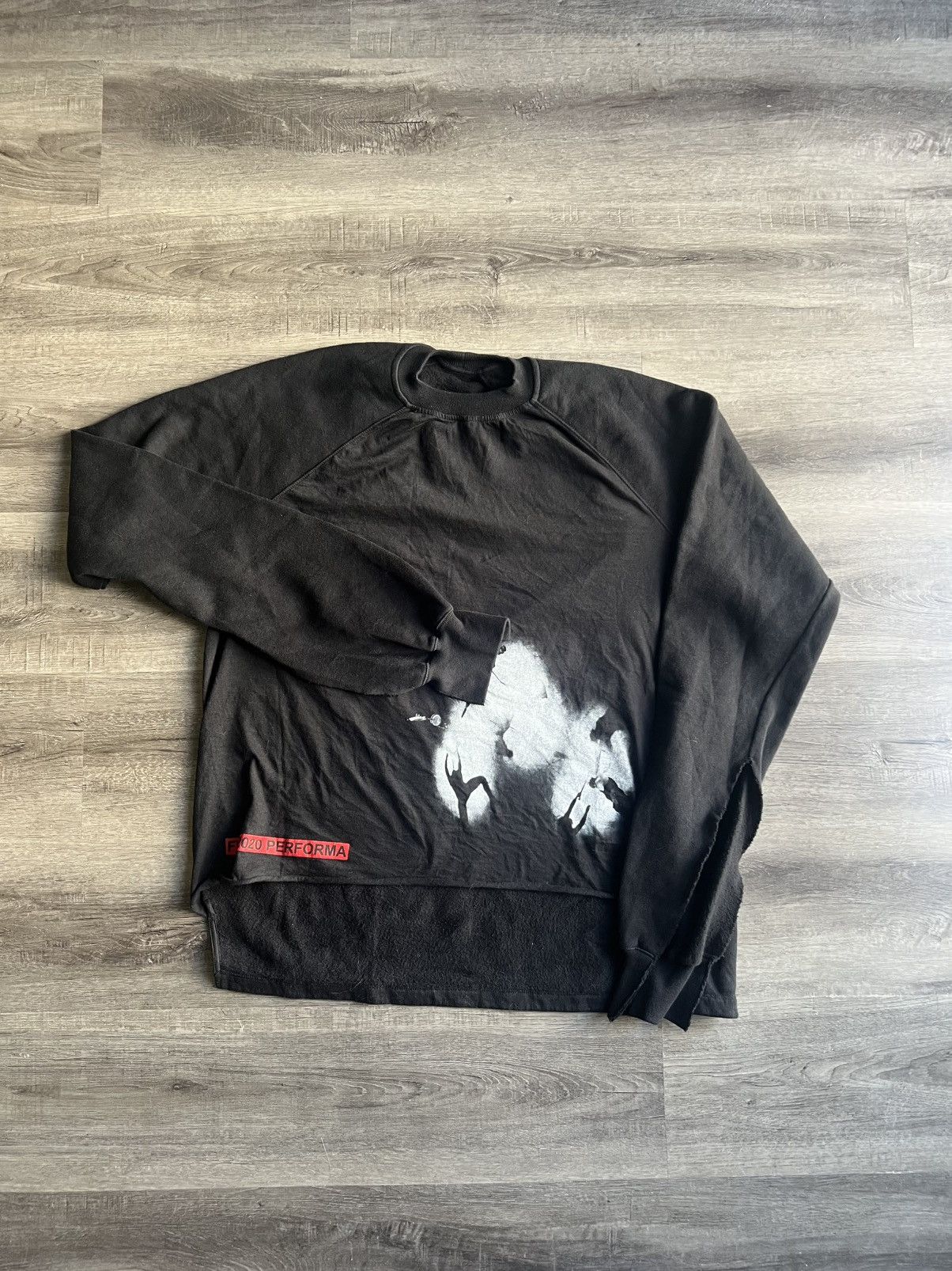 Rick Owens Drkshdw Rick Owens DRKSHDW FW20 Performa cuff slit sweatshirt Size US L / EU 52-54 / 3 - 2 Thumbnail