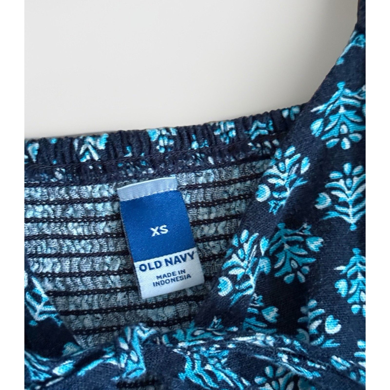 Old Navy Old Navy Block Print Convertible Mini Dress Blue Women's XS Size XS / US 0-2 / IT 36-38 - 2 Thumbnail