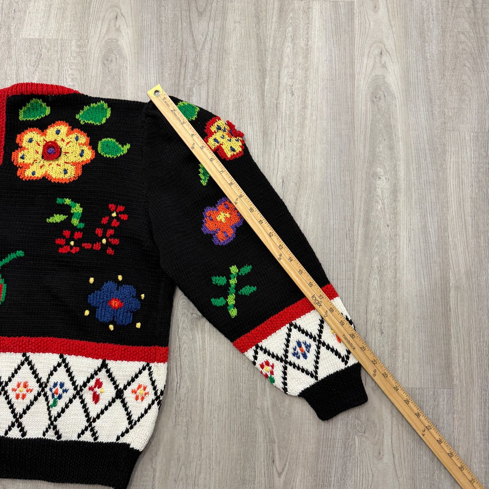Vintage Vintage Berek Hand Knit Cardigan Sweater Women's Large 80s Size L / US 10 / IT 46 - 9 Thumbnail