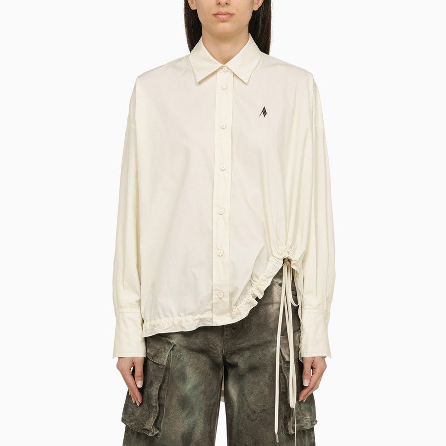 The Attico o1d2blof1024 Cotton Shirt in White Size S / US 4 / IT 40 - 1 Thumbnail