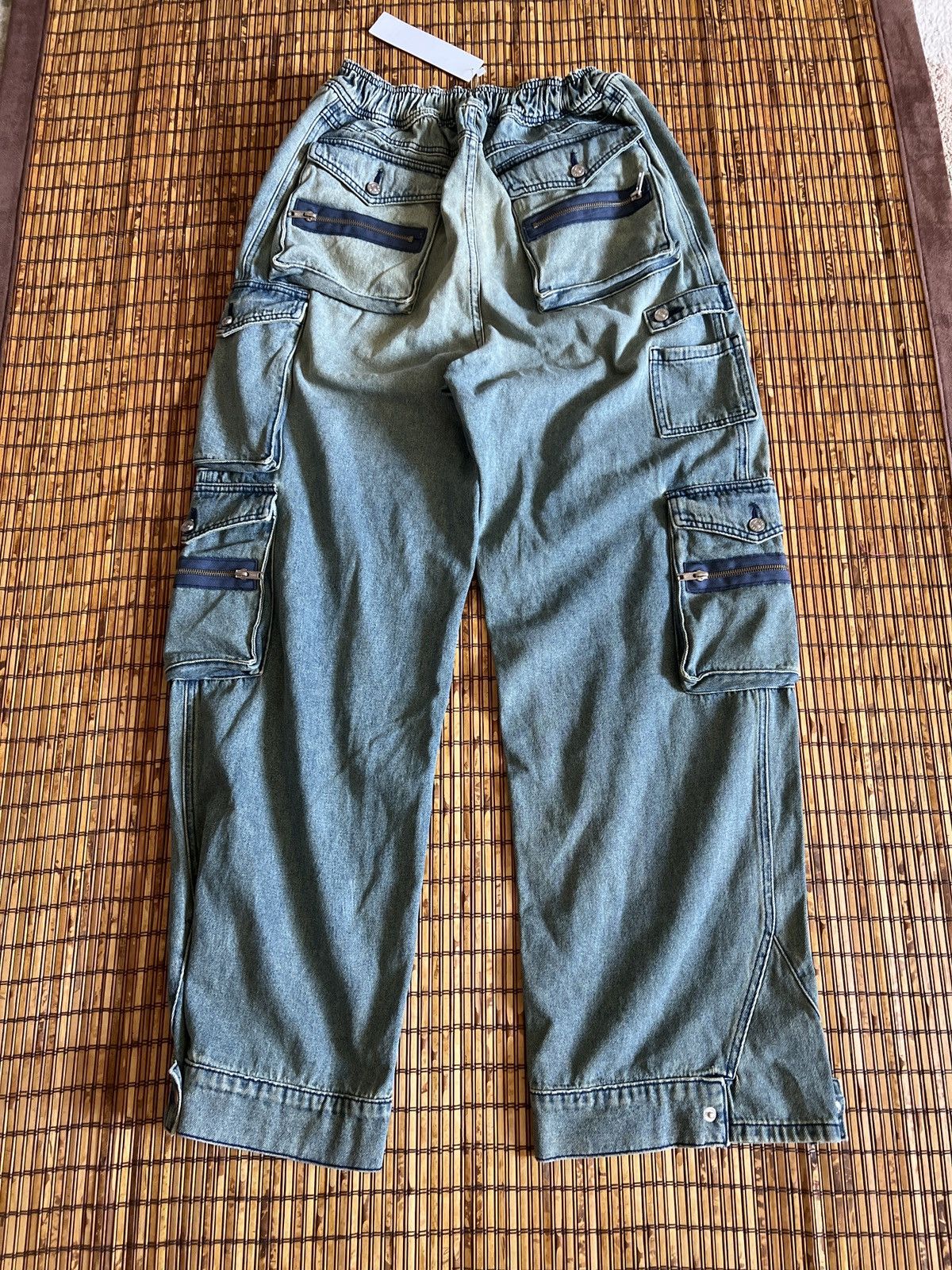 EB Denim EB Denim Cargo Pants in Light Blue Wash Denim New with Tags Size 34" / US 12 / IT 48 - 3 Thumbnail