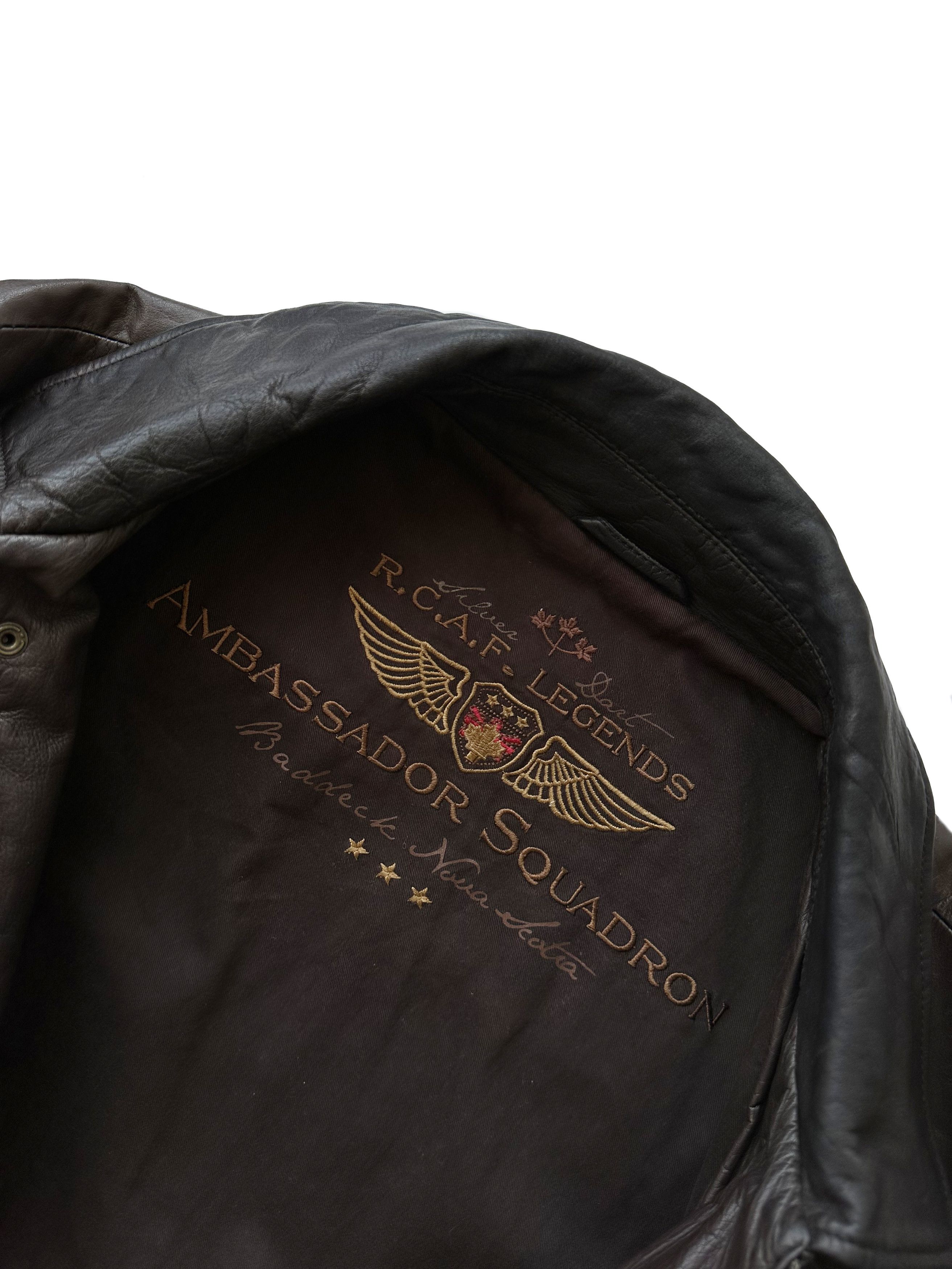 ARMA × Genuine Leather ARMA Ambassador Squadron brown leather jacket Size US L / EU 52-54 / 3 - 8 Thumbnail