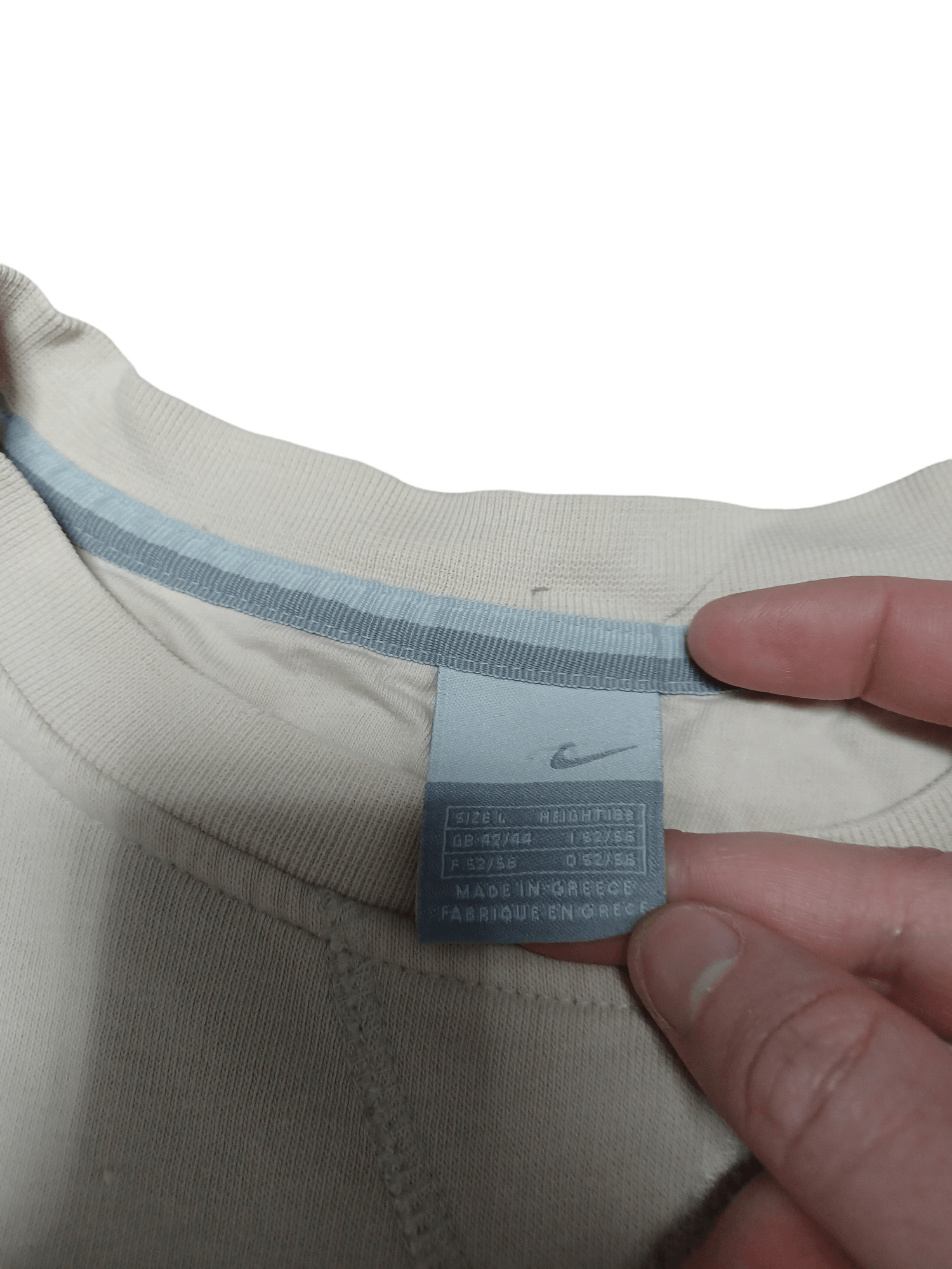 Nike NIKE VINTAGE BEIGE MADE IN GREECE 2005 SWEATSHIRT Size US L / EU 52-54 / 3 - 5 Thumbnail