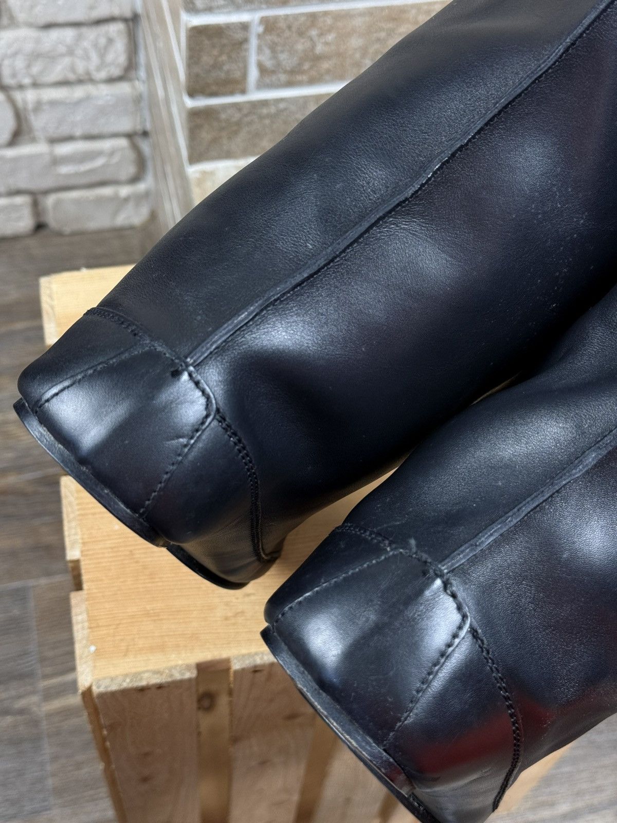 Gucci 1999 Gucci Tom Ford Black Lace Up Knee Leather Moccasin Boot Size US 10.5 / IT 40.5 - 10 Thumbnail