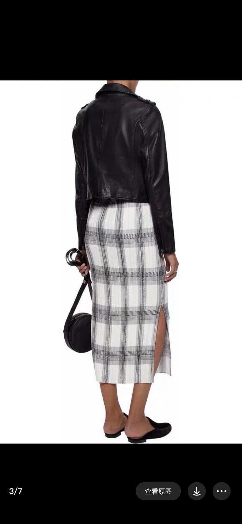 Helmut Lang Helmut Lang size SPleated Black White Grey Plaid Skirt 2501 Size 26" / US 2 / IT 38 - 7 Thumbnail