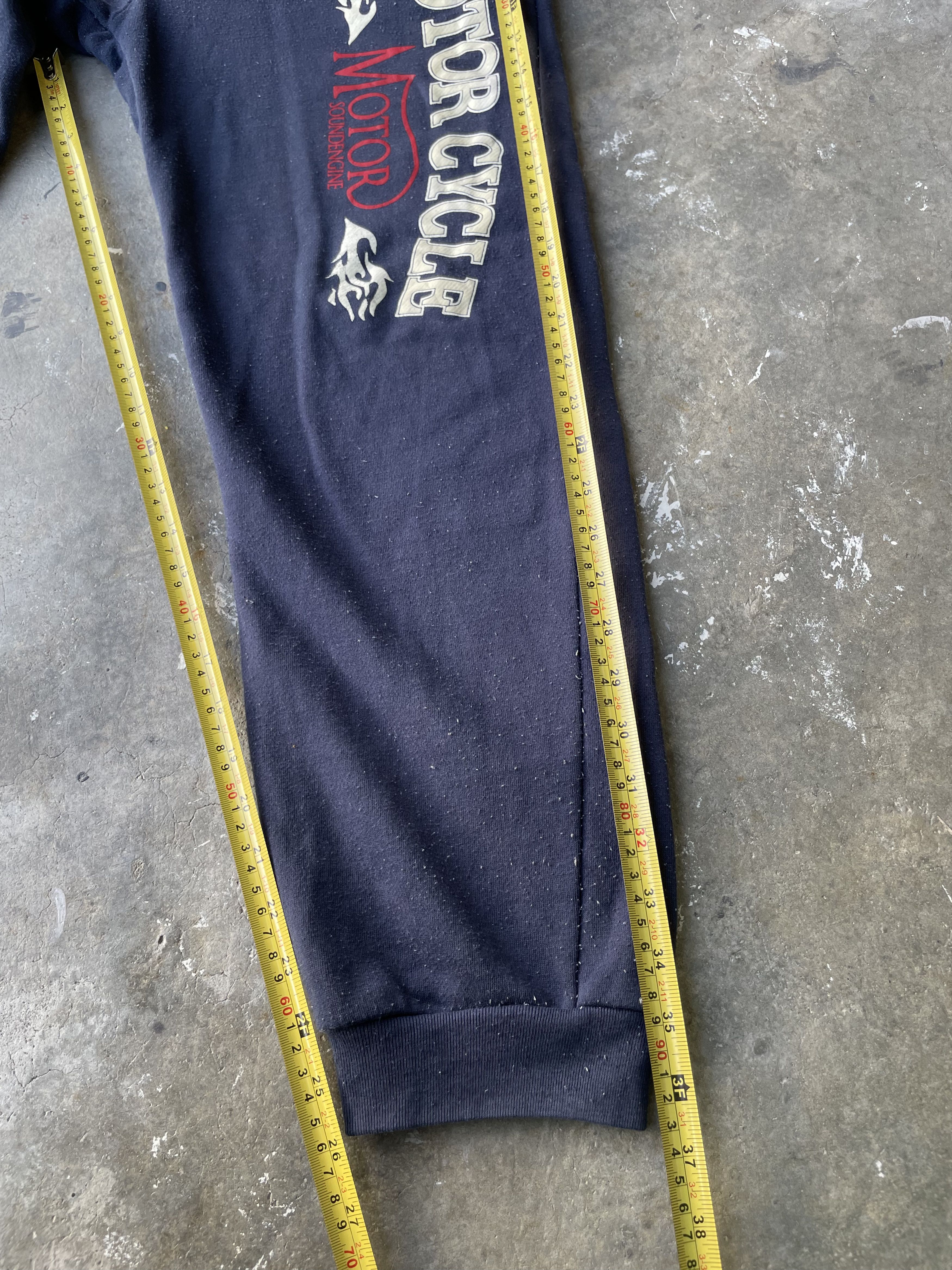 Vintage Vintage Motorcycle Flames Biker Big Logo Sunfaded Sweatpants Size US 29 - 6 Thumbnail