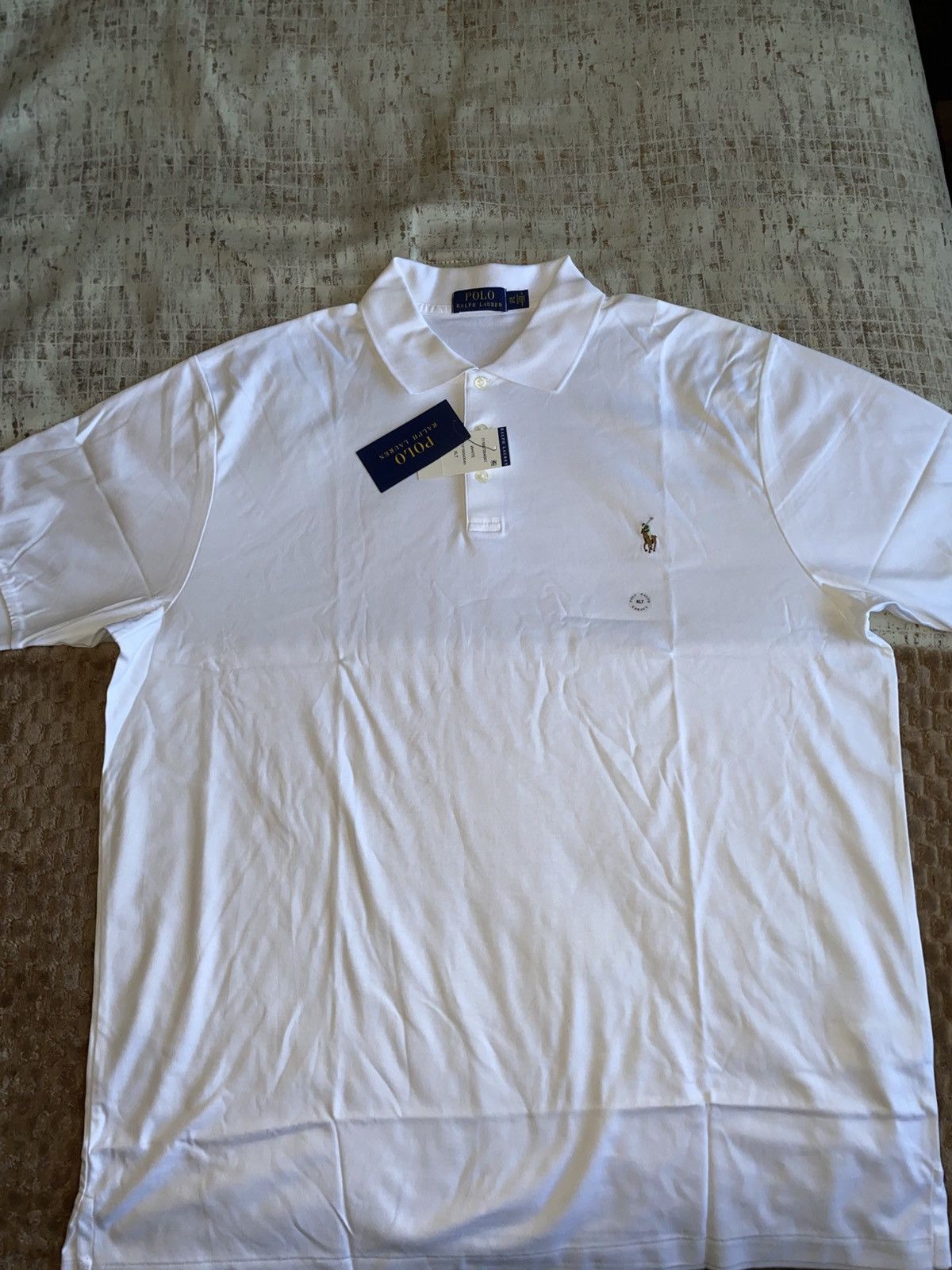 Polo Ralph Lauren White Polo Ralph Lauren Short-Sleeve Size US XL / EU 56 / 4 - 3 Thumbnail