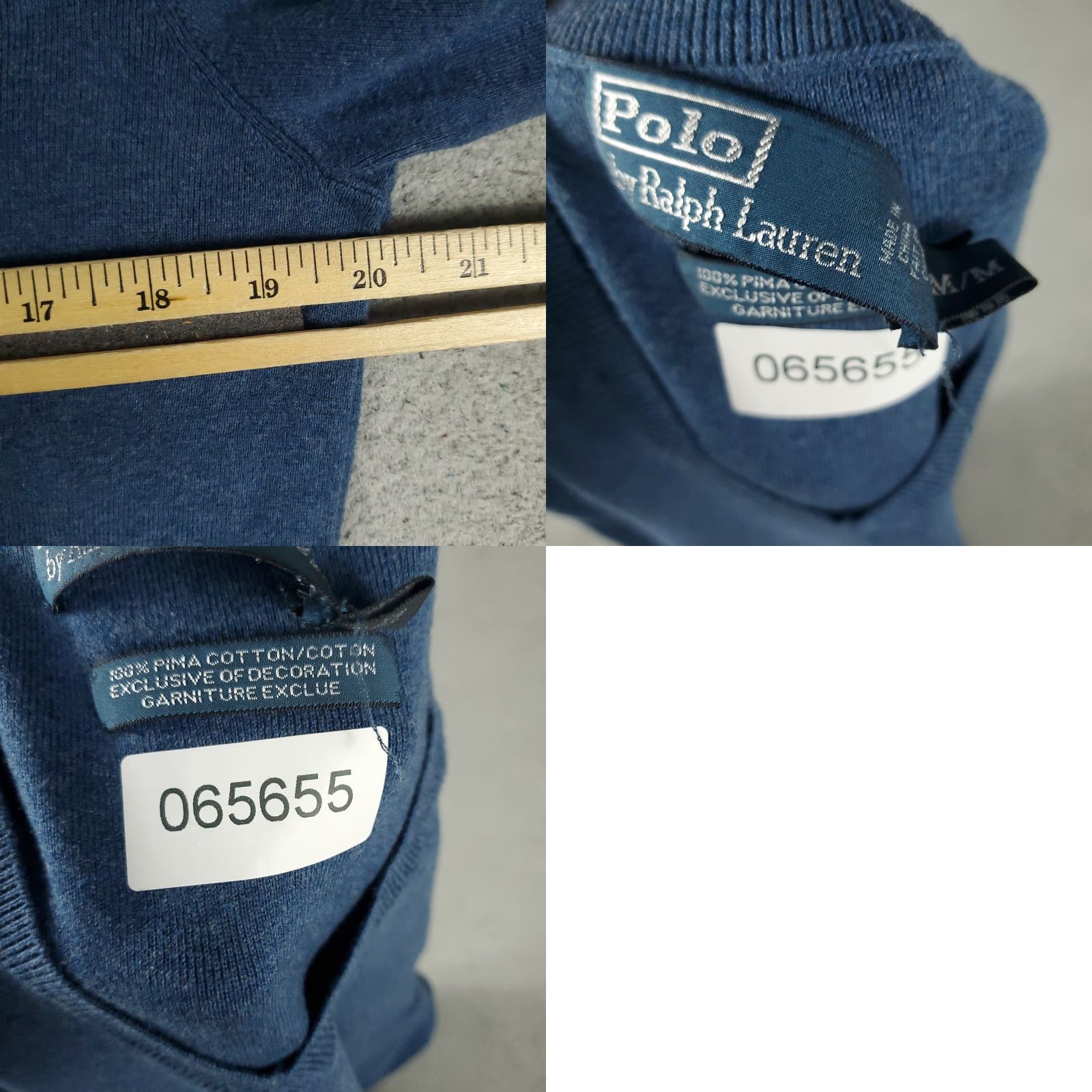 Polo Ralph Lauren Ralph Lauren Sweater Mens Medium Blue Pony V Neck Pullover Sweatshirt Size US M / EU 48-50 / 2 - 8 Thumbnail