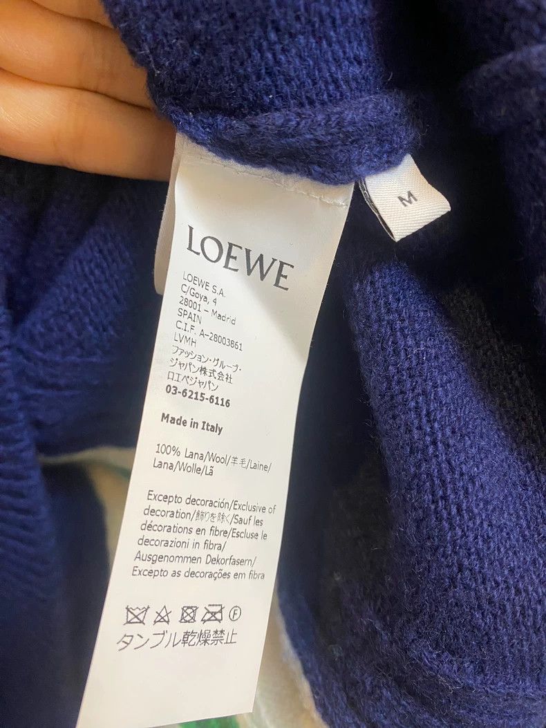 Loewe LOEWE Gray embroidered cashmere sweater Size US M / EU 48-50 / 2 - 7 Thumbnail