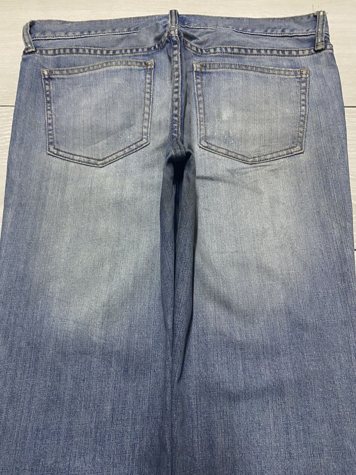 Dapper Dan × Gap Vintage Gap Denim Tears Distressed Fade Bootcut Flare Jeans Size US 34 / EU 50 - 4 Thumbnail
