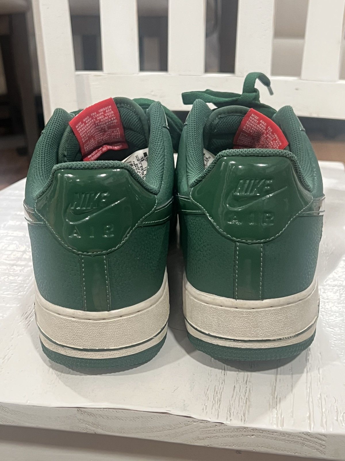 Nike Nike Air Force One 07’ Patent Leather “Gorge Green” Size US 14 / EU 47 - 3 Thumbnail