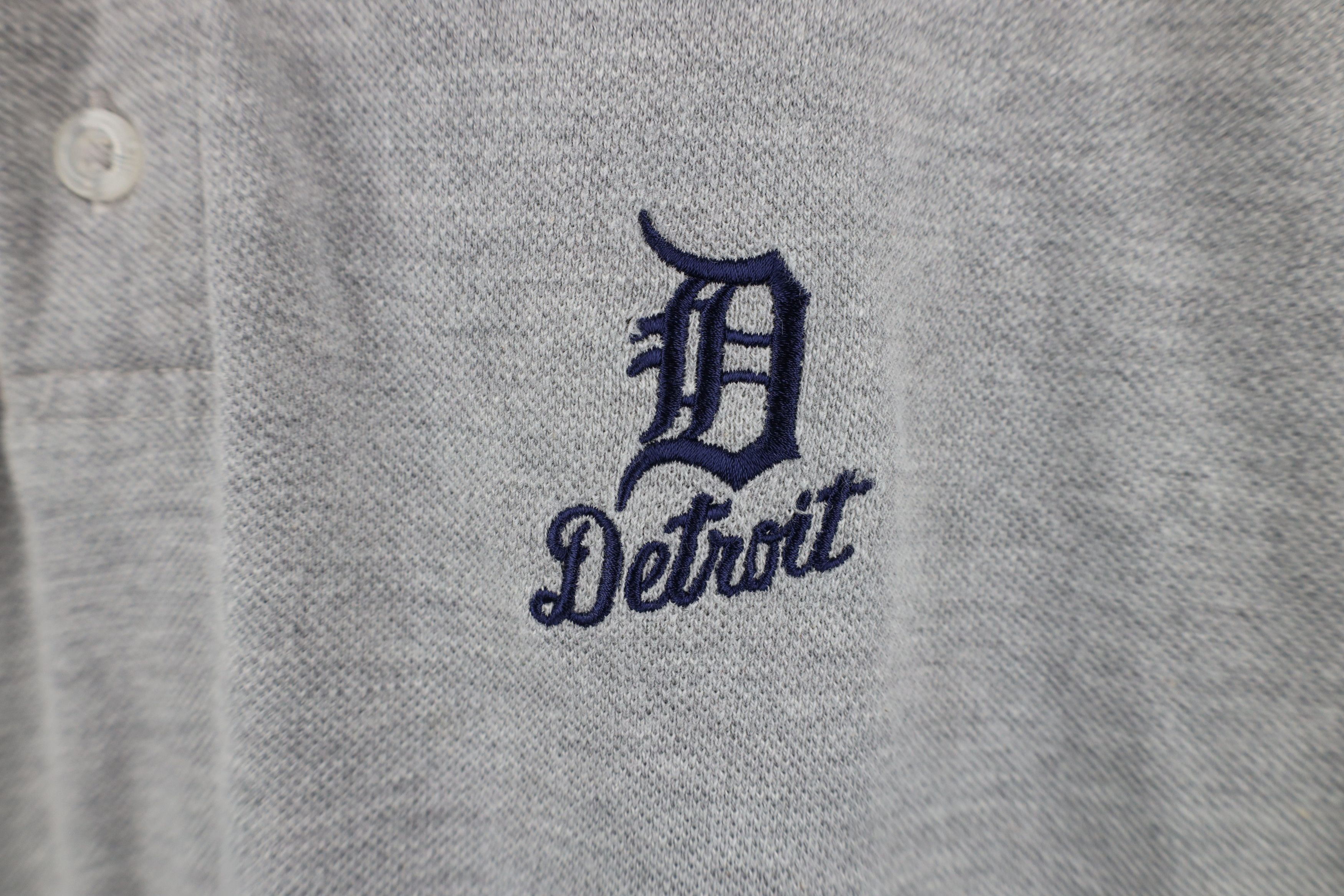 Vintage Vintage 90s Faded Old English D Detroit Tigers Baseball Polo Size US L / EU 52-54 / 3 - 4 Thumbnail