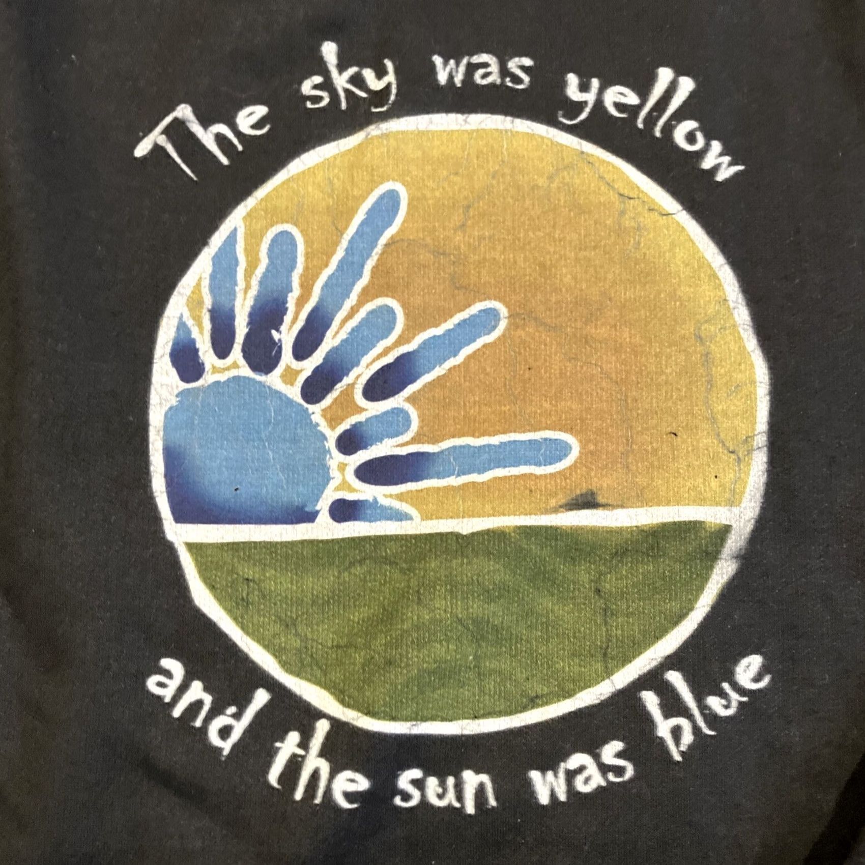 Vintage Bespoke Grateful Dead Hoodie XL Men Black The Sky Was Yellow And The Sun Was Blue Pullover Northwestern NWOT- Awesome- (adjusted for clarity) Size US XL / EU 56 / 4 - 2 Thumbnail