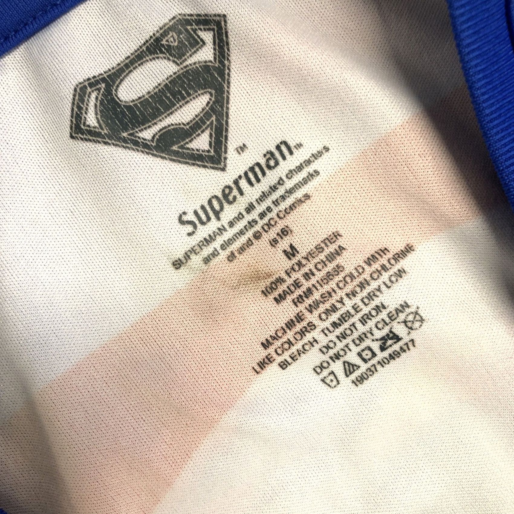 DC Comics Superman Mens T-Shirt Medium Blue All Over Print AOP Short Sleeve DC Comics Graphics Shirt Mens Size US M / EU 48-50 / 2 - 6 Thumbnail