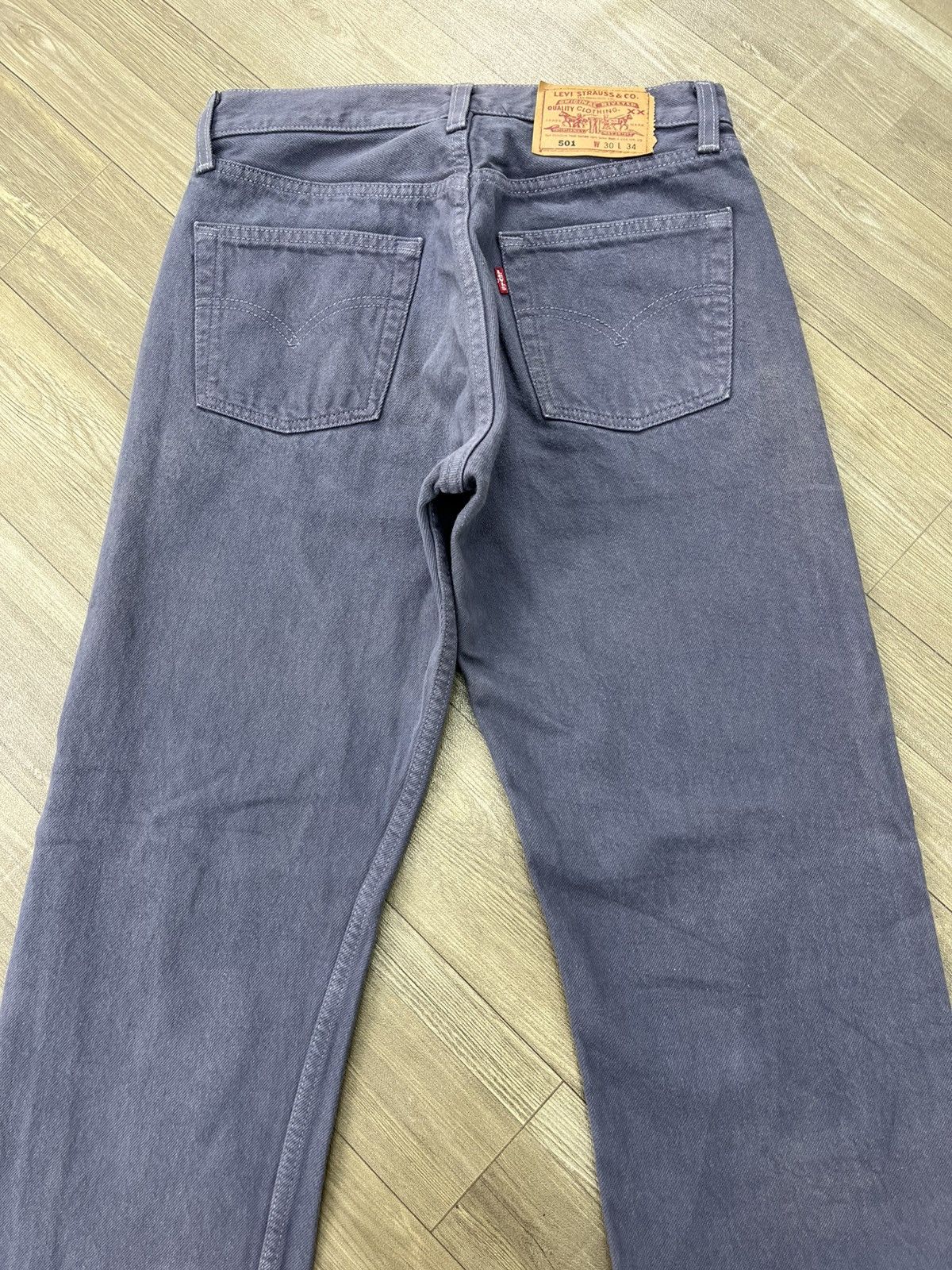 Levi's Vintage Clothing 🇺🇸1990s Vintage Levis 501 30x34 Straight Fit Grey Jeans Size US 30 / EU 46 - 16 Thumbnail