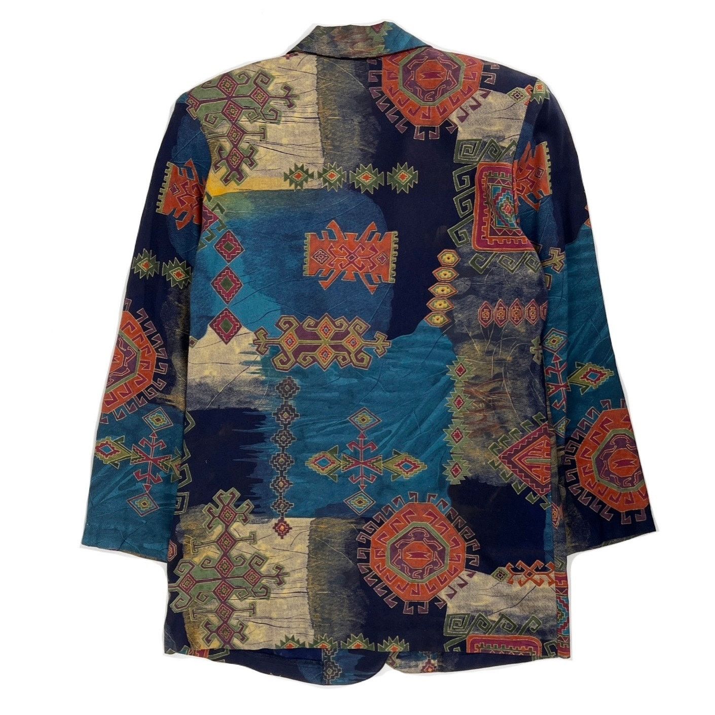 Vintage 90s Aztec print blazer 1990s vintage Size M / US 6-8 / IT 42-44 - 2 Thumbnail